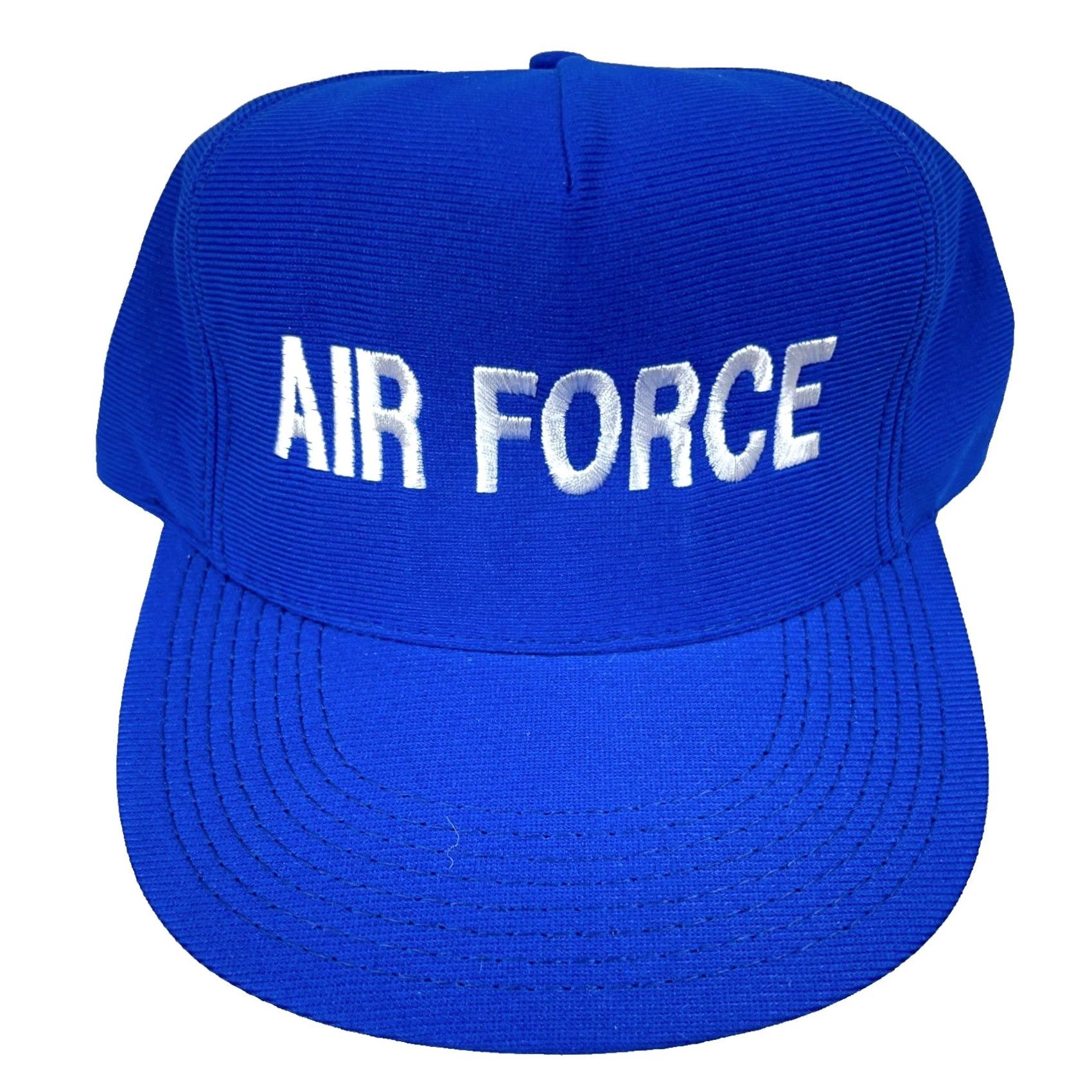 Vintage VINTAGE Eagle Crest Hat Cap Snapback Made In USA Military Veteran 90s USAF BL9 Mens One Size Blue Cotton Polyester Knit Size ONE SIZE - 2 Thumbnail