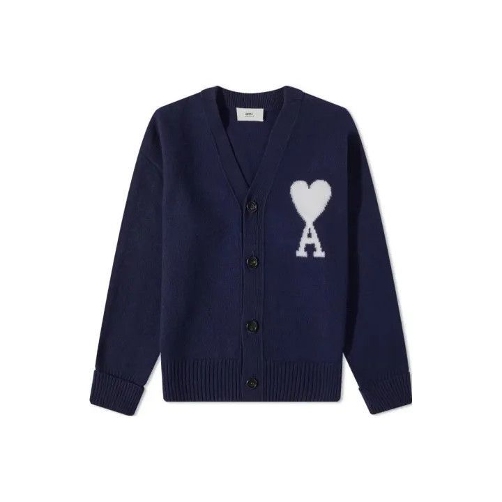AMI AMIPARIS Casual V-neck Button Long Sleeve Sweater -2507 Size US L / EU 52-54 / 3 - 1 Thumbnail