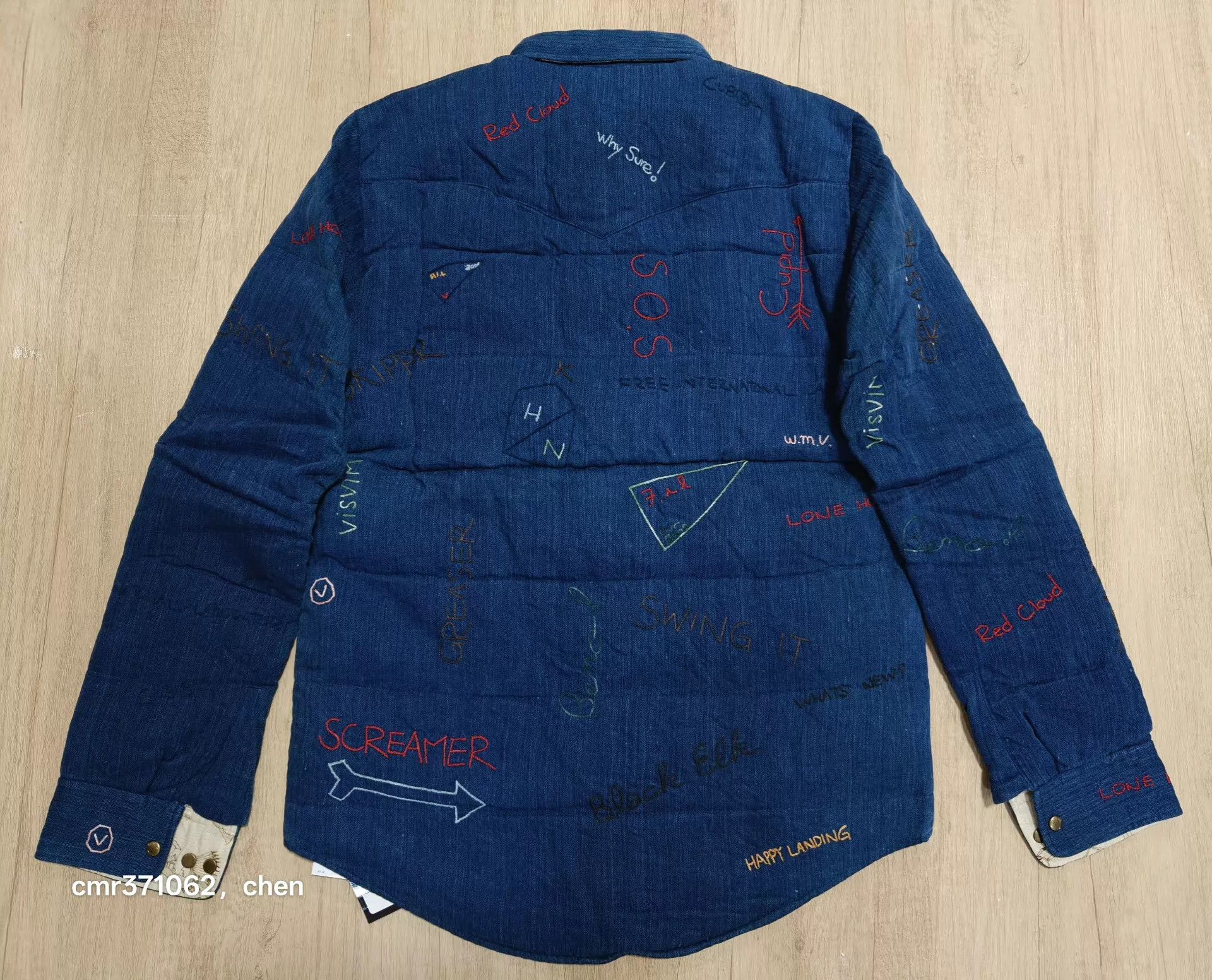 Visvim visvim 15SS spot kerchief down jkt blue icon embroidery 2 Size US M / EU 48-50 / 2 - 4 Thumbnail