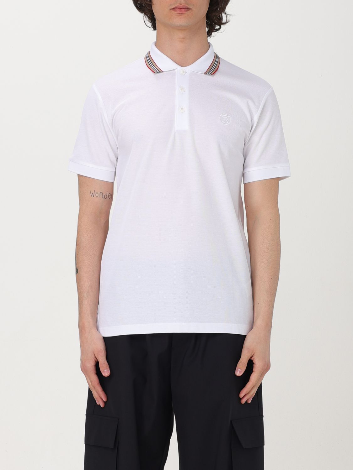 Image of Burberry Polo Shirt Men White (Size 2XL)