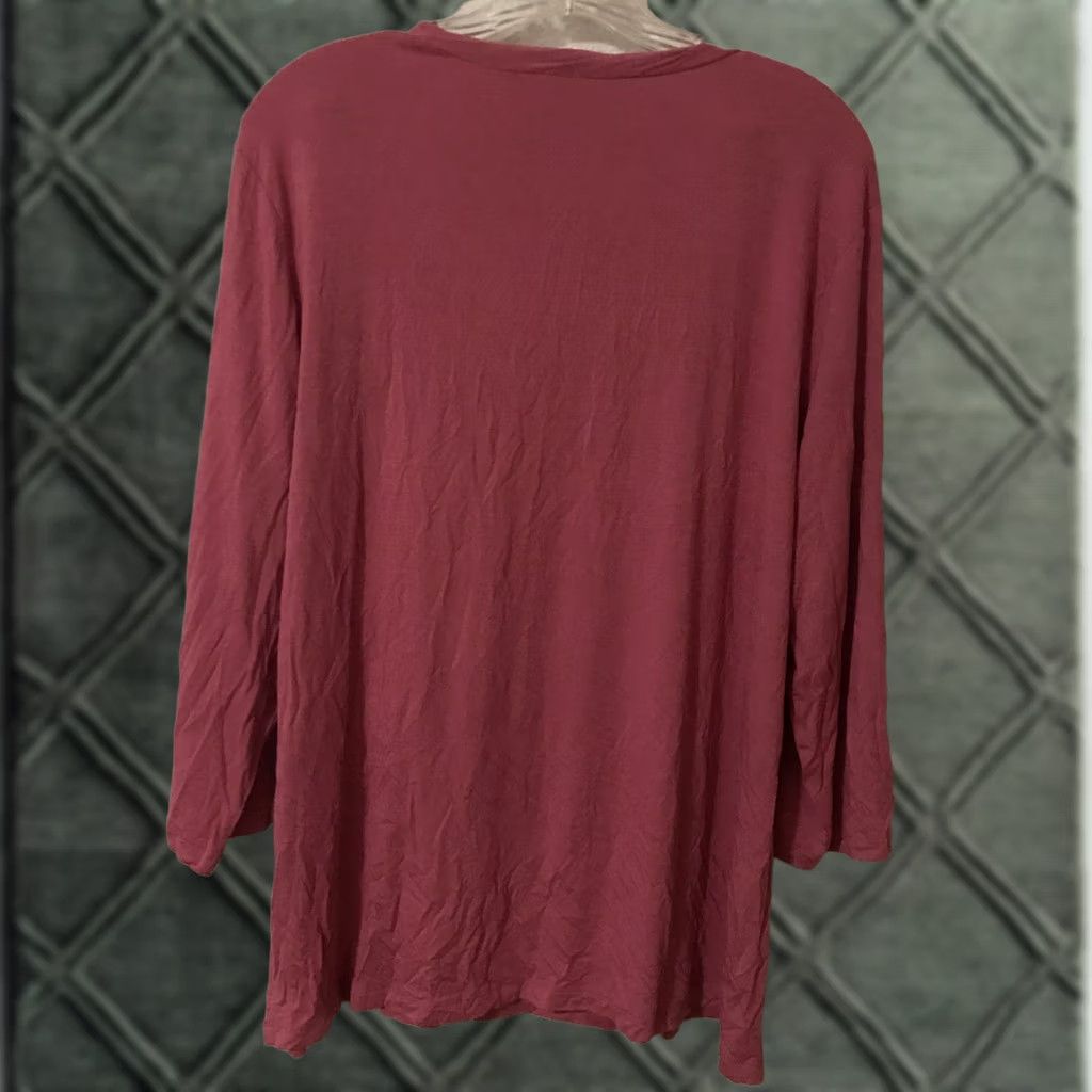 Vintage VINTAGE? No. CHICOS Shirt Womens Blouse 3/4 Sleeve Pink Size 3 NWT TOP Knit Rayon Spandex Crew Neck Easy Care Casual Size XS / US 0-2 / IT 36-38 - 1 Thumbnail