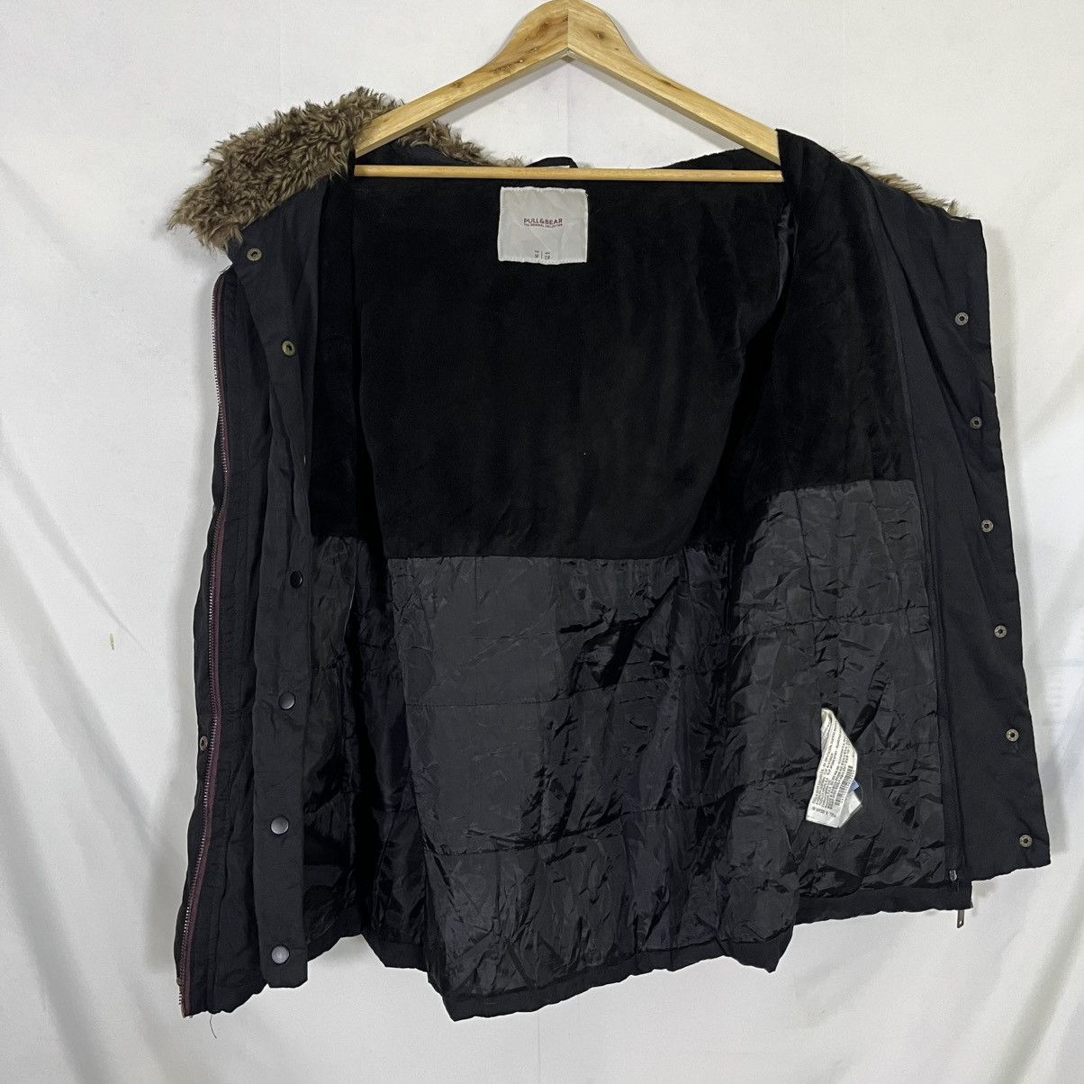 If Six Was Nine PULL AND BEAR FUR DOUBLE ZIPPER HOODED JACKET Size US M / EU 48-50 / 2 - 6 Thumbnail