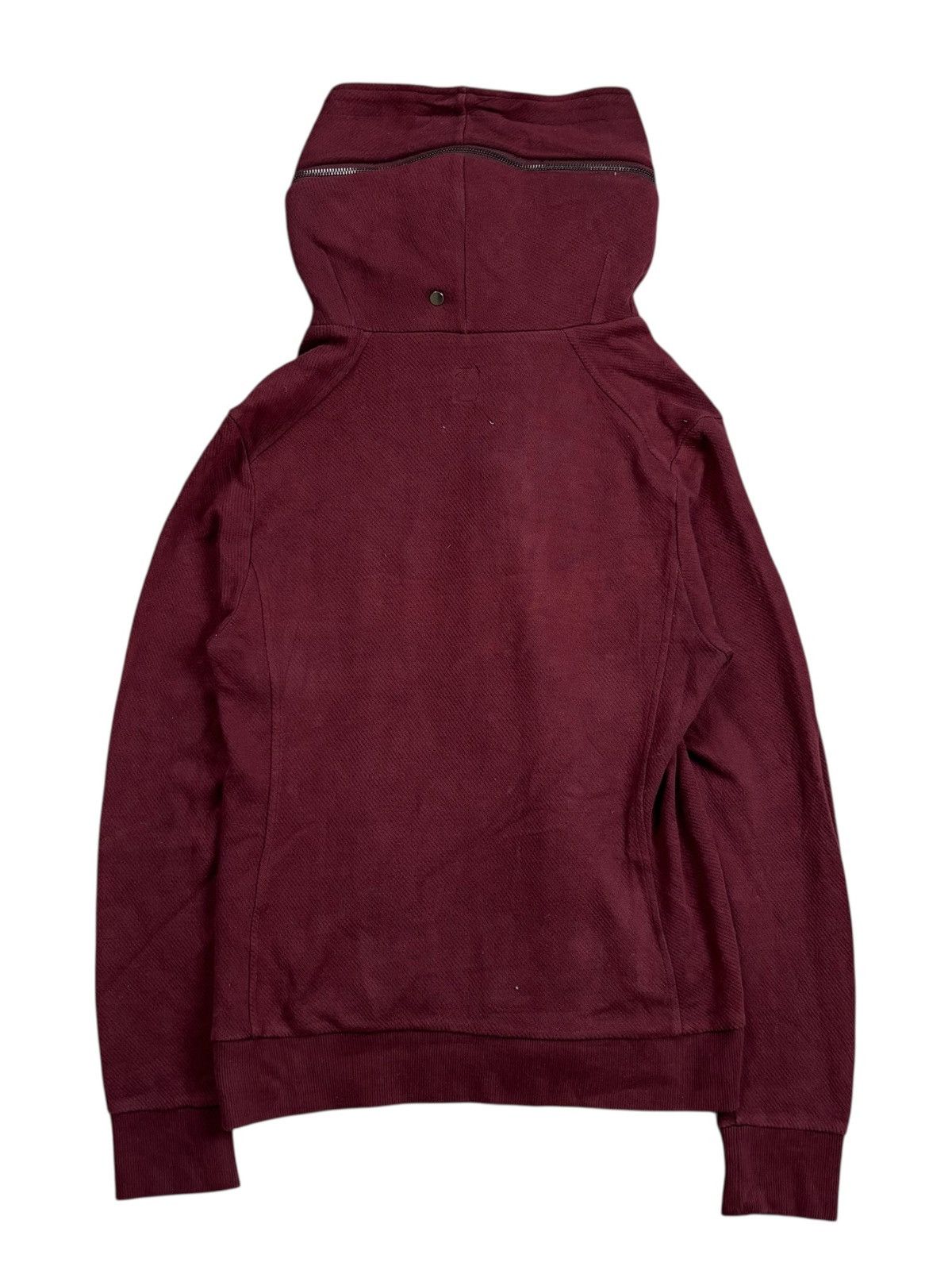 Le Grande Bleu (L.G.B.) 2000s Semantic Design - Red Wine Alien Hood Jacket Size US M / EU 48-50 / 2 - 4 Thumbnail