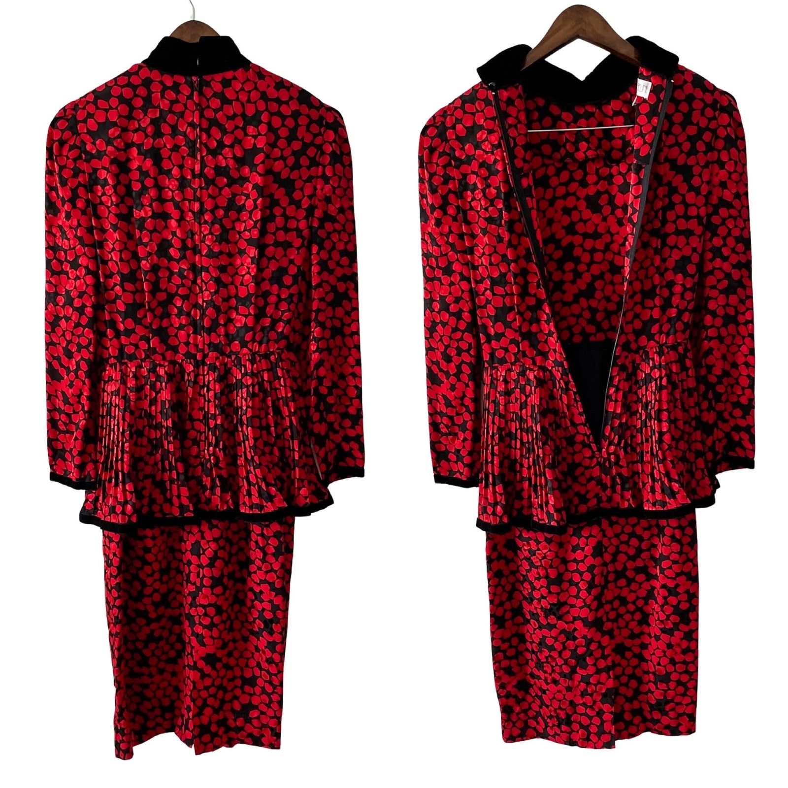 Vintage Vintage 80s designer 100% silk secretary dress size small S Size S / US 4 / IT 40 - 9 Thumbnail