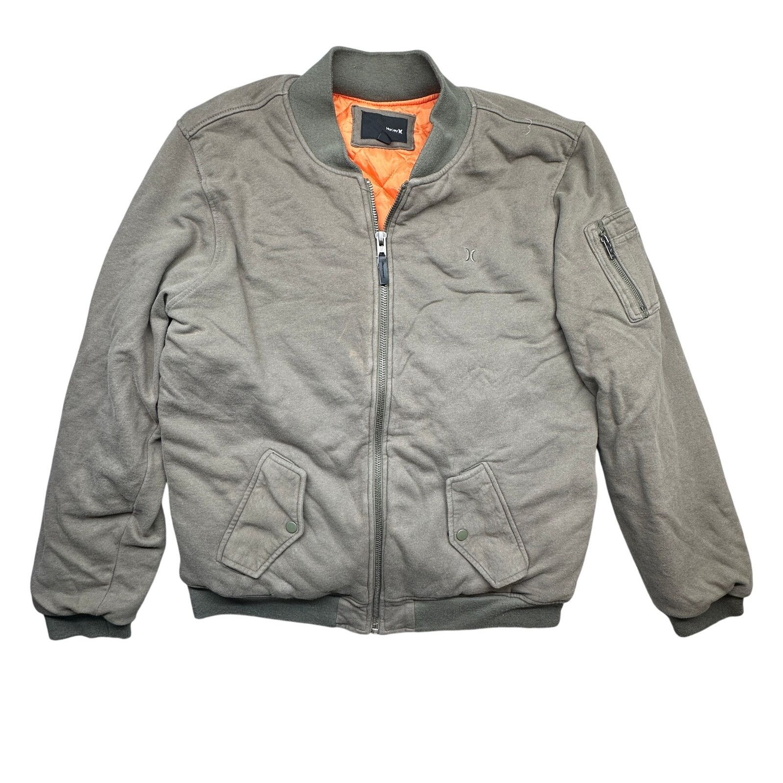 Hurley Hurley Bomber Jacket Mens XL Quilted Lined MFT641MV Size US XL / EU 56 / 4 - 1 Thumbnail