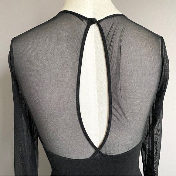Vintage Vintage Black Sheer Long Sleeve Underwire Bodysuit - 32/XS Size XS / US 0-2 / IT 36-38 - 11 Thumbnail