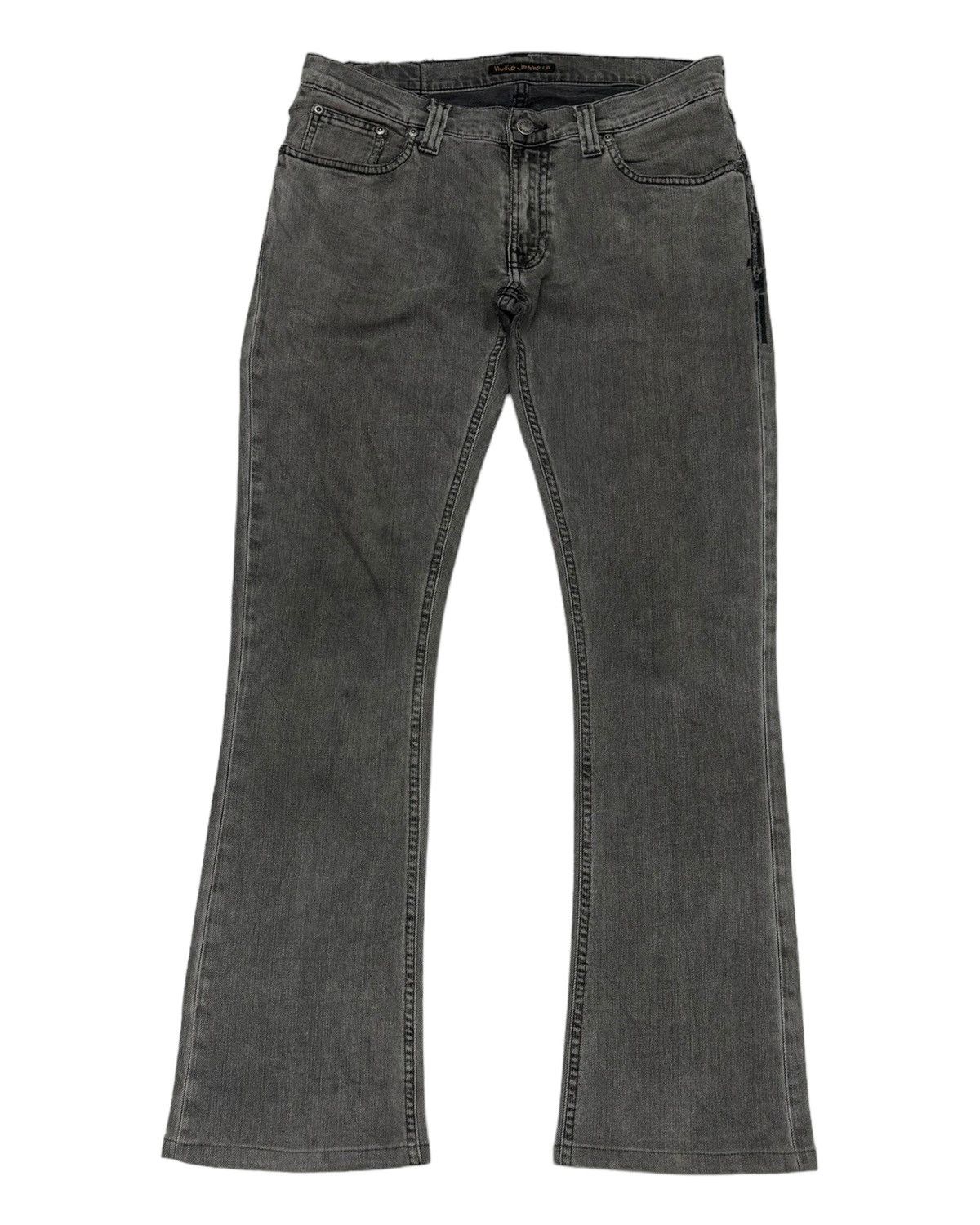 Nudie Jeans NUDIE JEANS BOOTCUT FOGGY BLACK FLARE DENIM Size 32" / US 10 / IT 46 - 1 Thumbnail