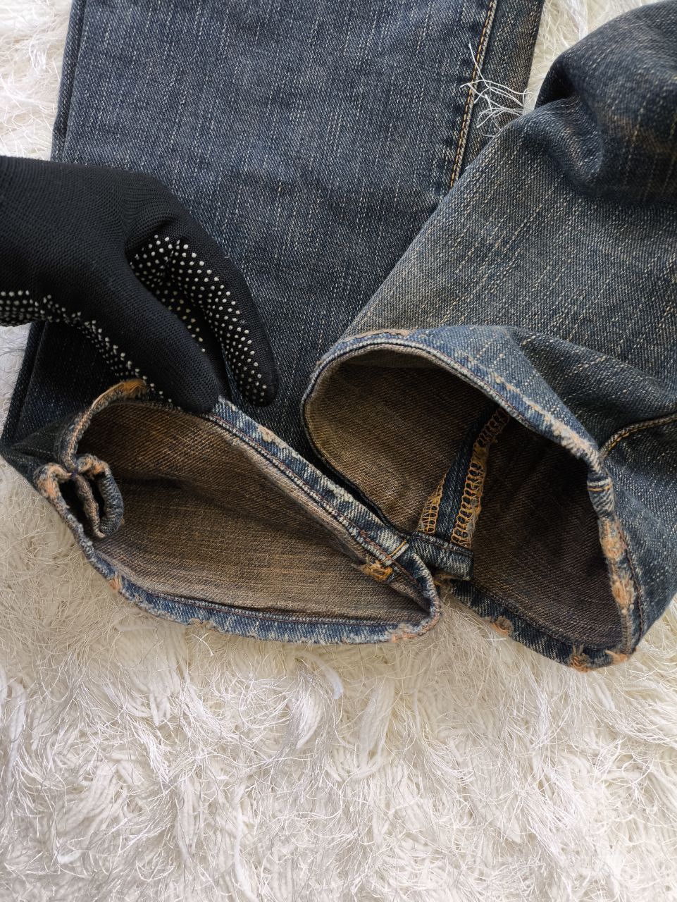 Big John GL HEART by Big John Flared Faded Gold Clawmark Denim Jeans Size US 36 / EU 52 - 9 Thumbnail
