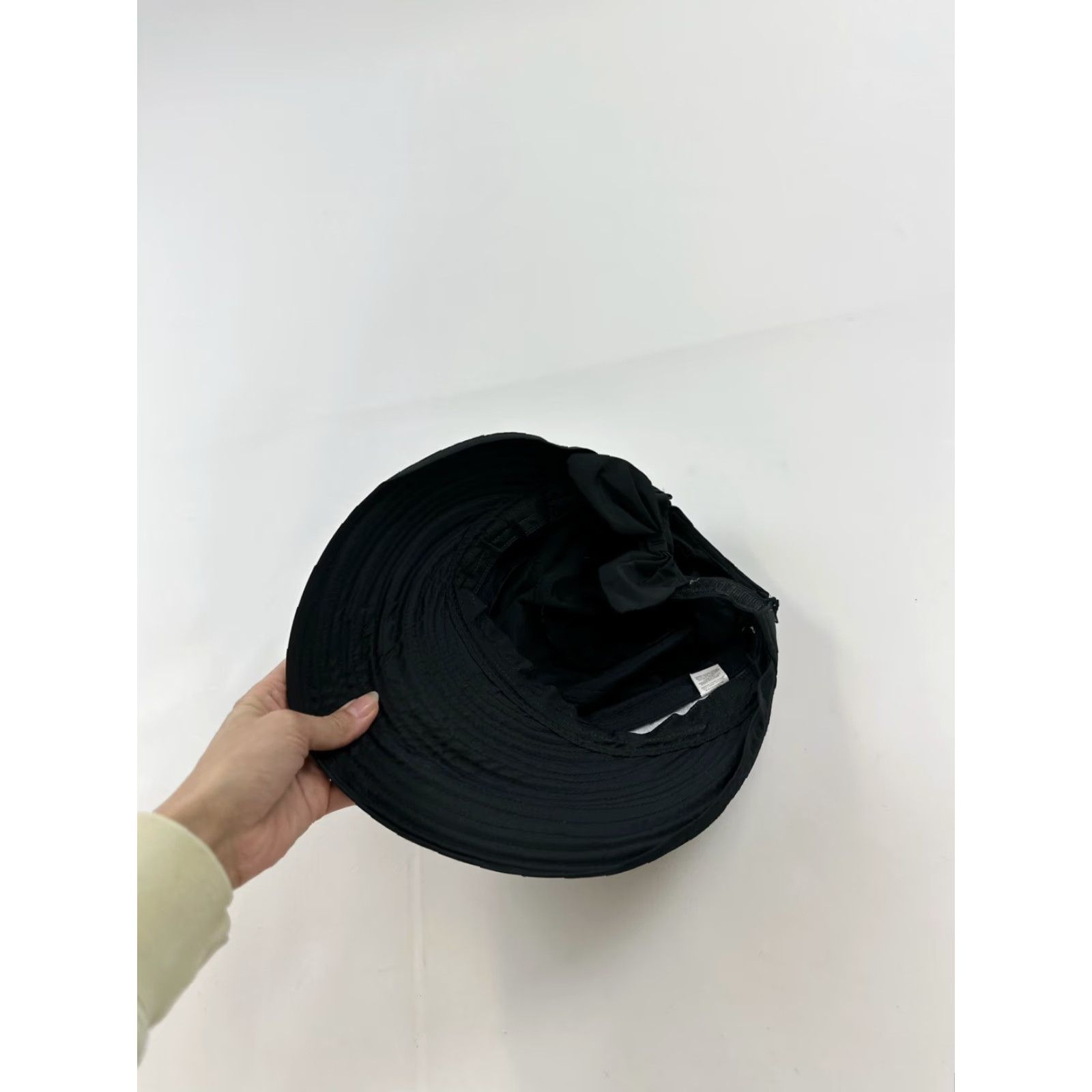 Vintage Swimzip Visor Hat Adult OS Black Zipper UPF 50 Size ONE SIZE - 4 Thumbnail