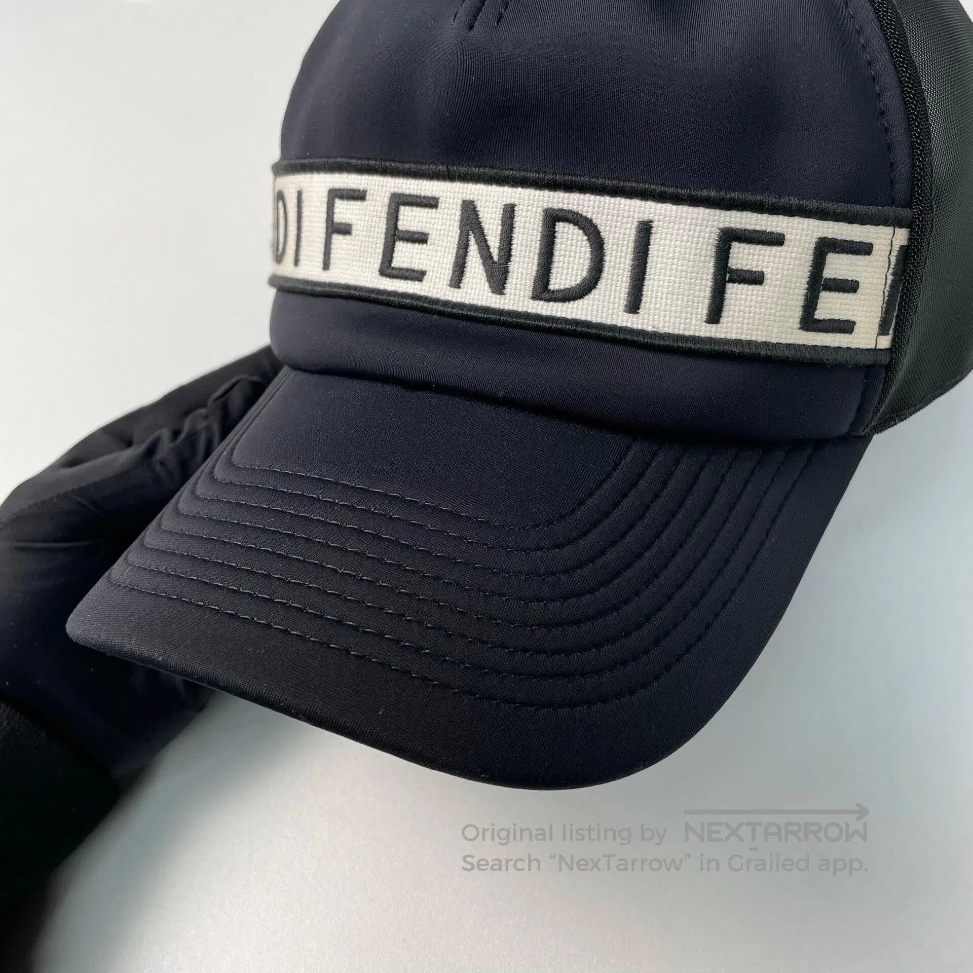 Fendi FENDI Black Letter Logo Baseball Cap| Size ONE SIZE - 2 Thumbnail
