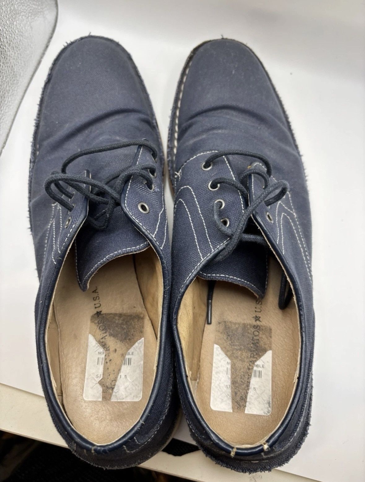 John Varvatos John Varvatos Sid Eva Derby Blue Canvas Shoes Men's 11.5 Size US 11.5 / EU 44-45 - 6 Thumbnail