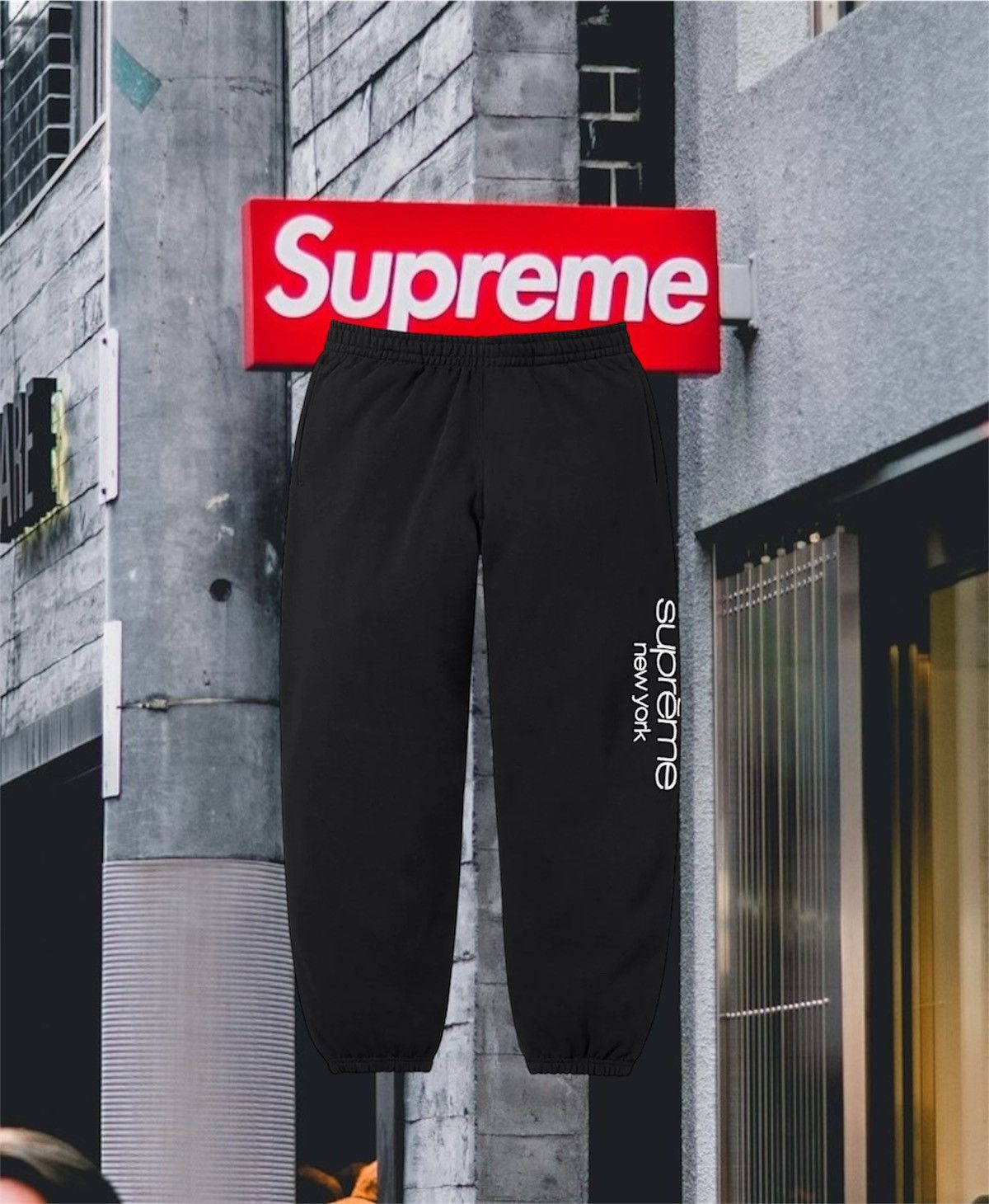 Supreme Supreme Classic Logo Sweatpants Black Large Size ONE SIZE - 1 Thumbnail