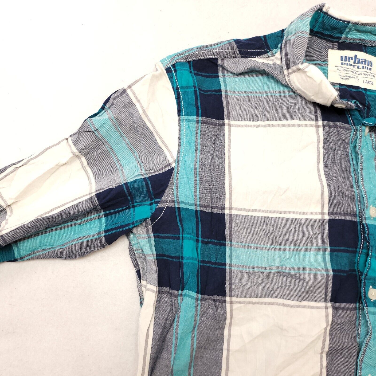 Urban Pipeline Urban Pipeline Tartan Flannel Shirt Mens Size L Black White Size US L / EU 52-54 / 3 - 4 Thumbnail