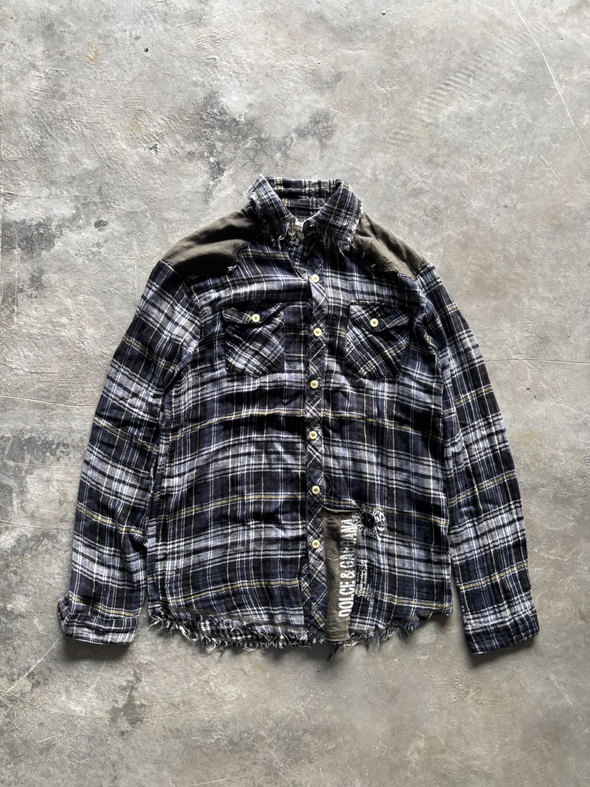 Dolce & Gabbana vintage dolce gabbana flannel patchwork distressed style Size US M / EU 48-50 / 2 - 1 Thumbnail