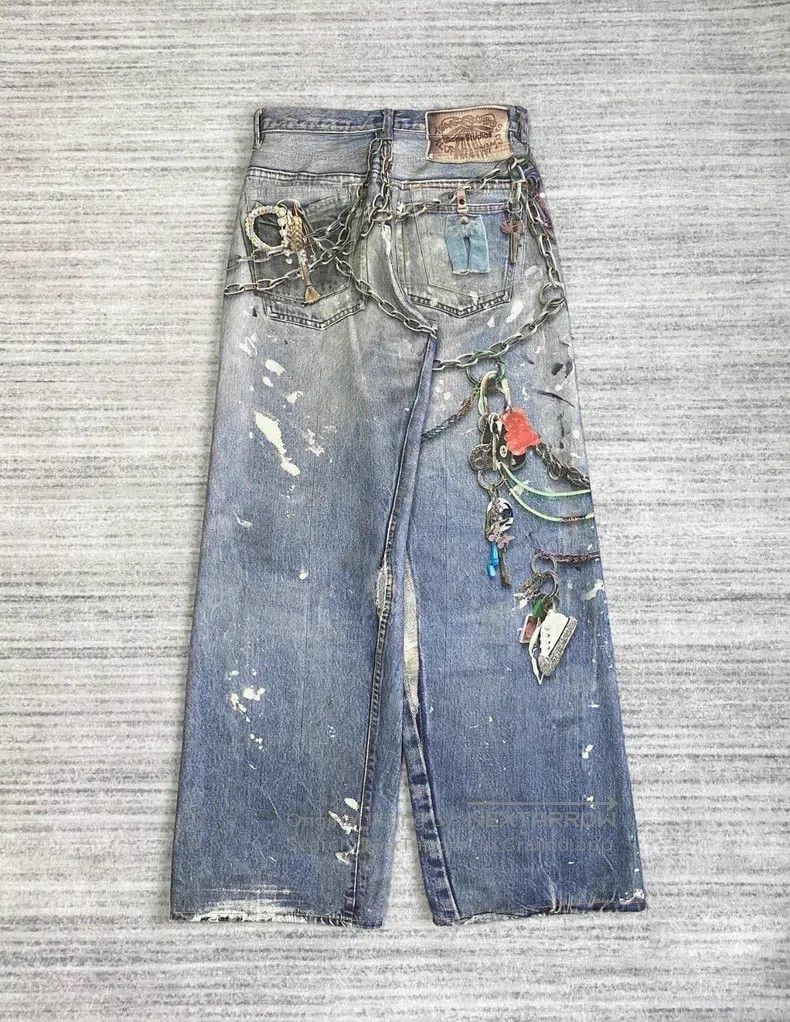 Acne Studios Acne Studios Digital Print 3D Printed Denim Pants Size 24" / US 00 / IT 34 - 4 Thumbnail