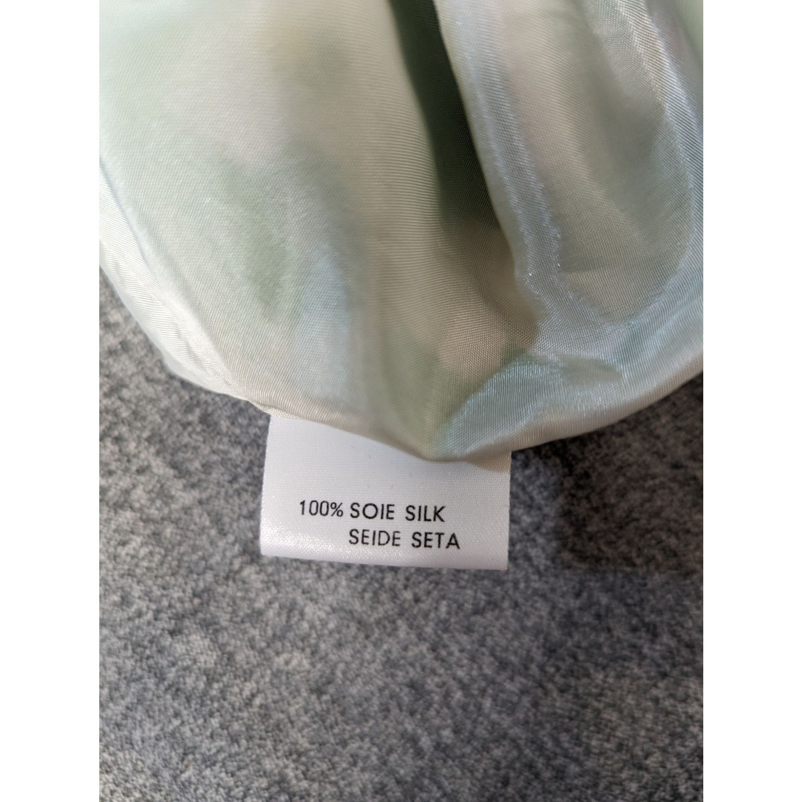 Nina Ricci × Vintage Vintage 80s kelly green floral silk dress sz FR 46 US 12 Size XL / US 12-14 / IT 48-50 - 8 Thumbnail