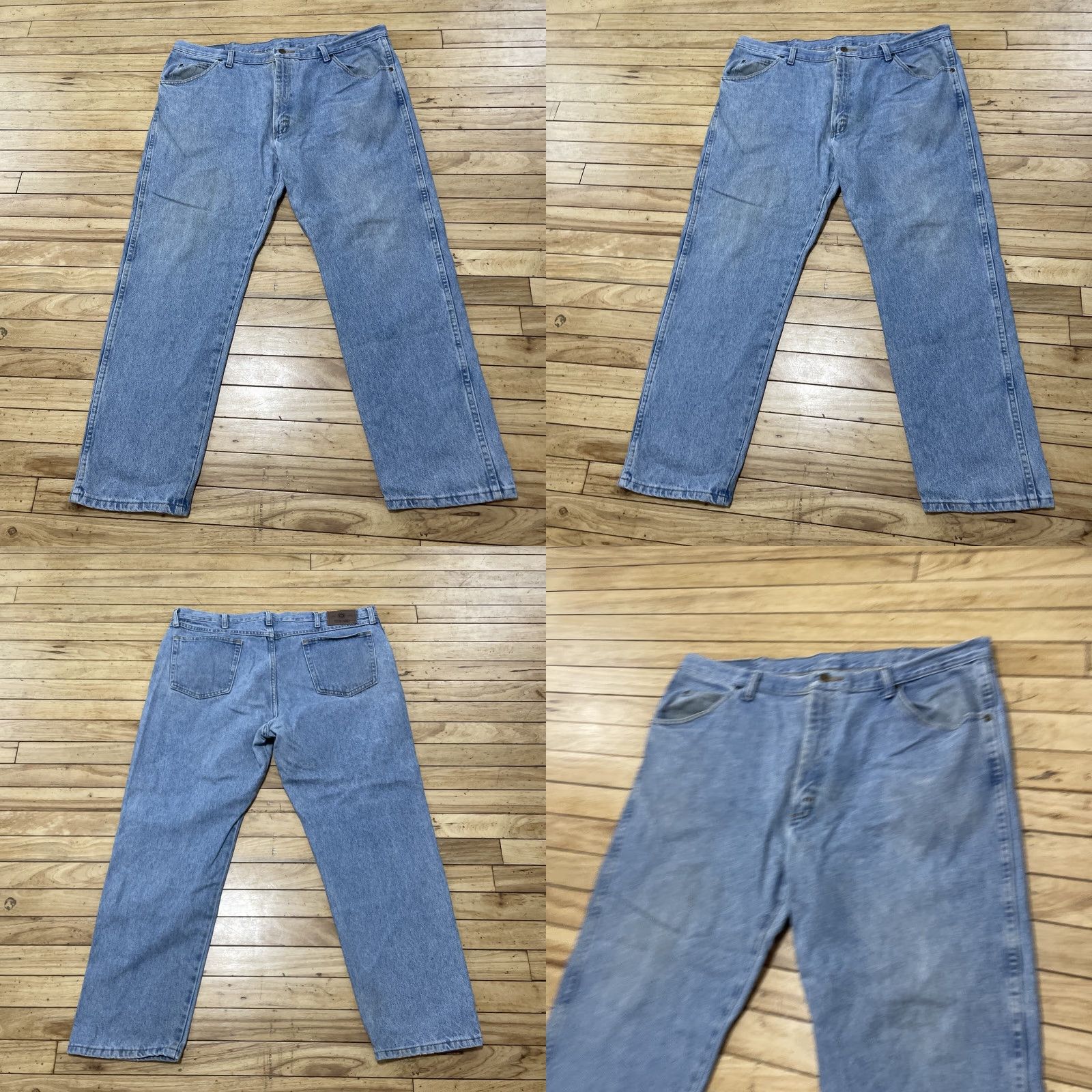 Wrangler Wrangler Jeans Men 40x30 Workwear Light Blue Wash Denim Western Classic Straight Jeans Championship? Size US 40 / EU 56 - 9 Thumbnail