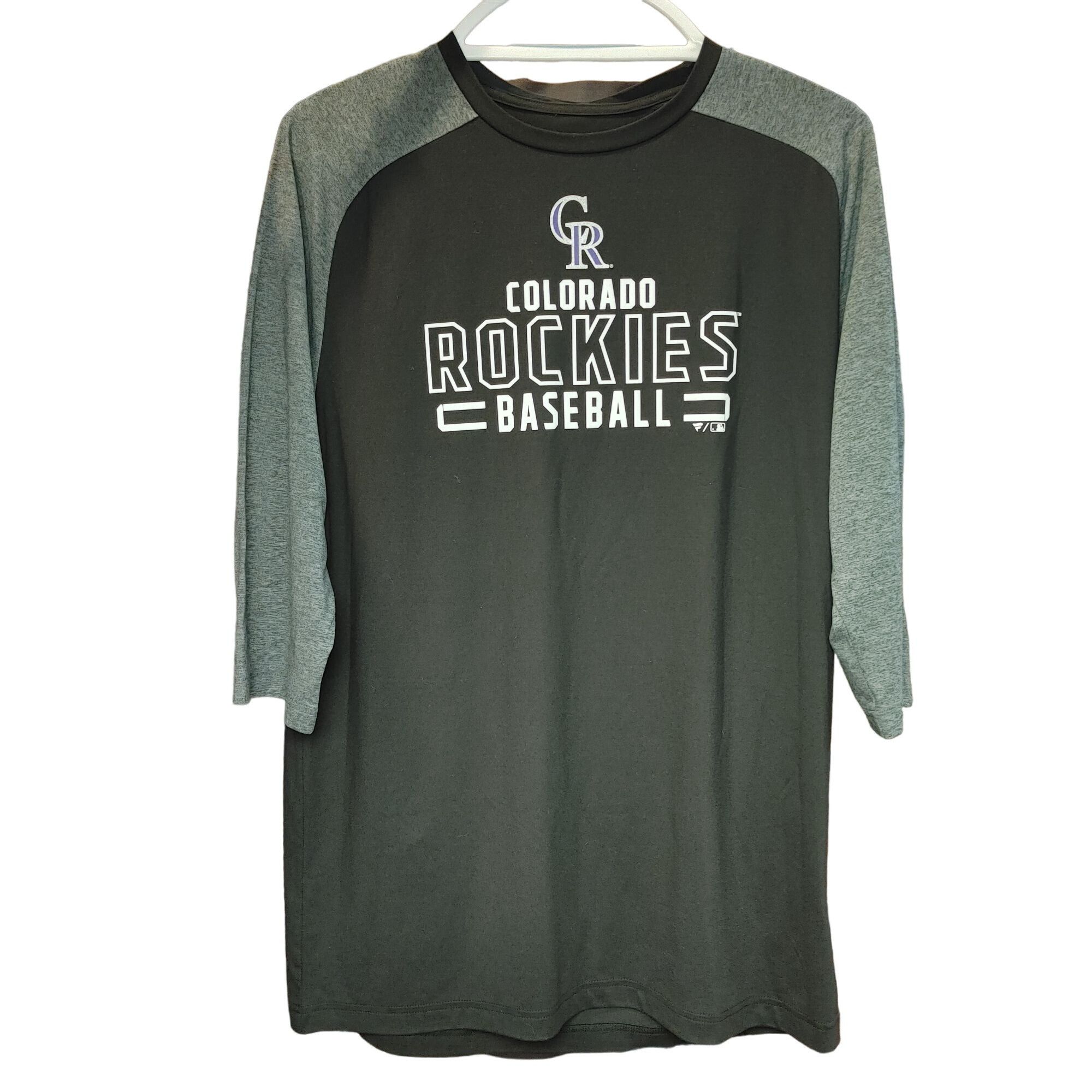 Other Fanatics Men's Black/Gray 3/4 Sleeve Colorado Rockies Baseba Size US M / EU 48-50 / 2 - 1 Thumbnail