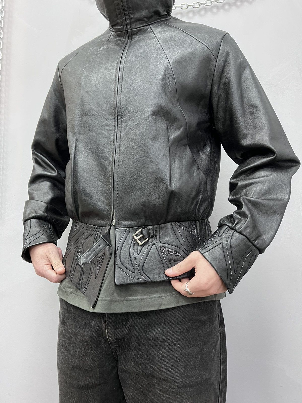 If Six Was Nine × Japanese Brand × Le Grande Bleu (L.G.B.) Japanese Brand Avant-Garde Leather Jacket Size US M / EU 48-50 / 2 - 2 Thumbnail