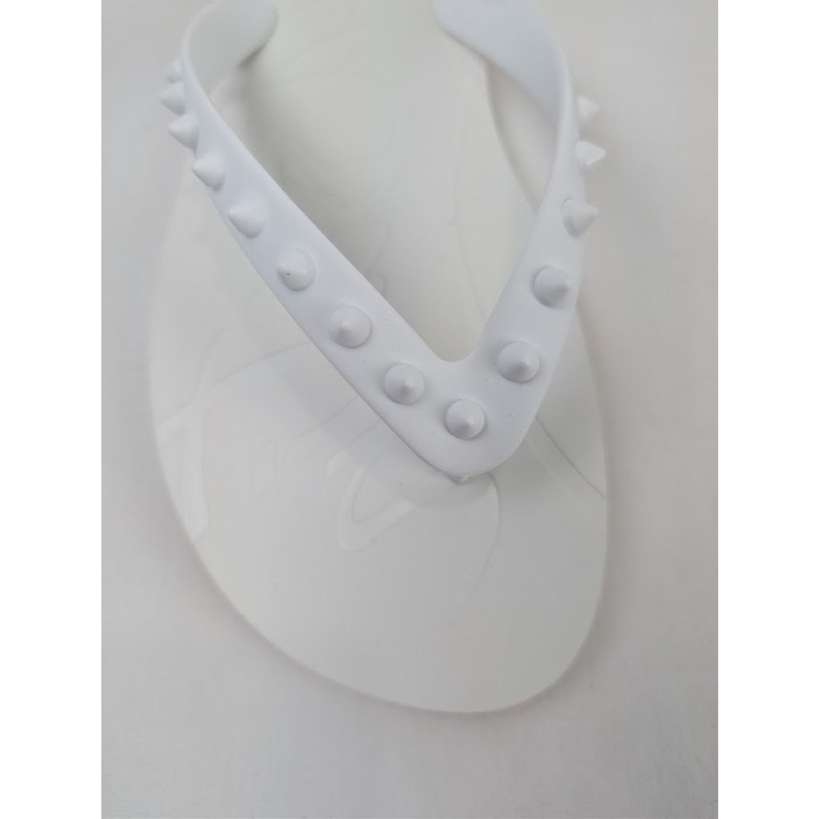 Christian Louboutin o1rshd1 Loubi Flip Flat Slippers in White Size US 11 / EU 44 - 15 Thumbnail