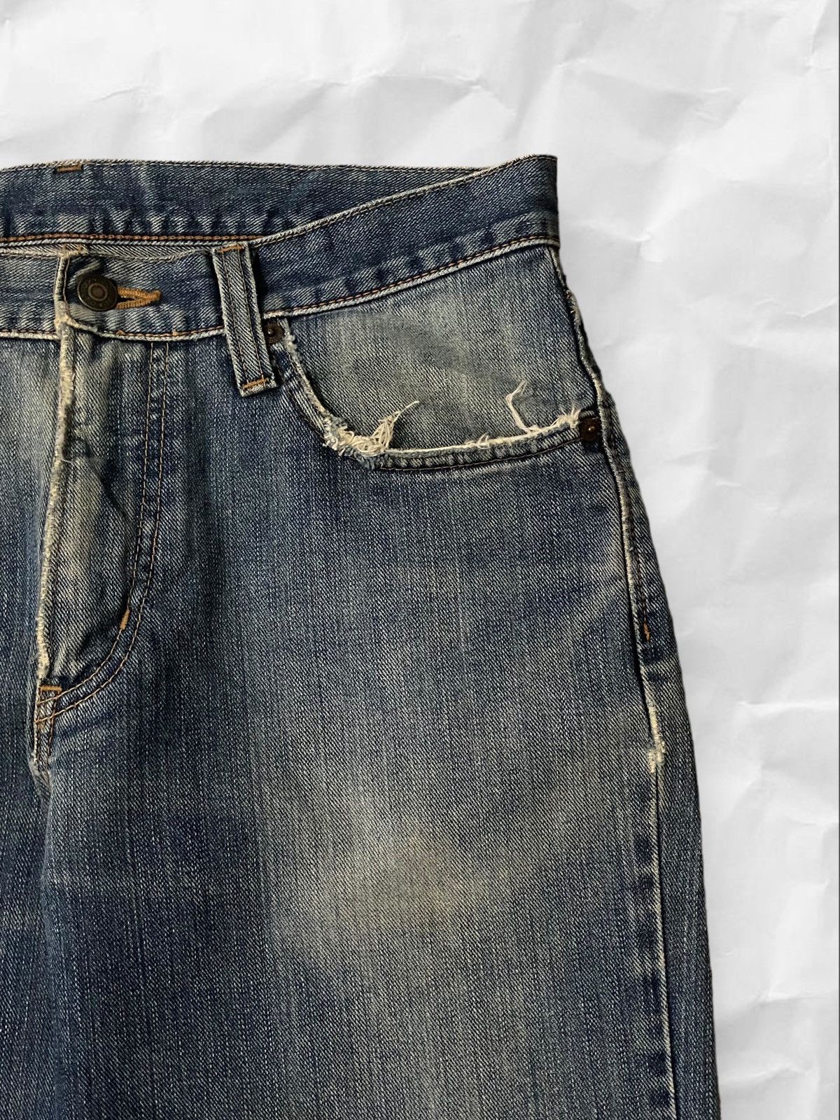 Edwin × Japanese Brand × Vintage Vintage Edwin Japan Rust Faded Boyfriend Jeans Denim Size US 34 / EU 50 - 10 Thumbnail