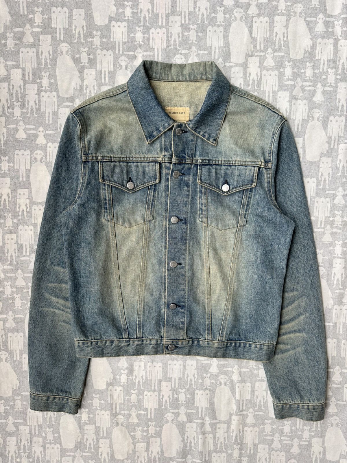 Helmut Lang Helmut Lang 2000's Sanded Denim Type III Trucker Jacket Size US L / EU 52-54 / 3 - 1 Thumbnail