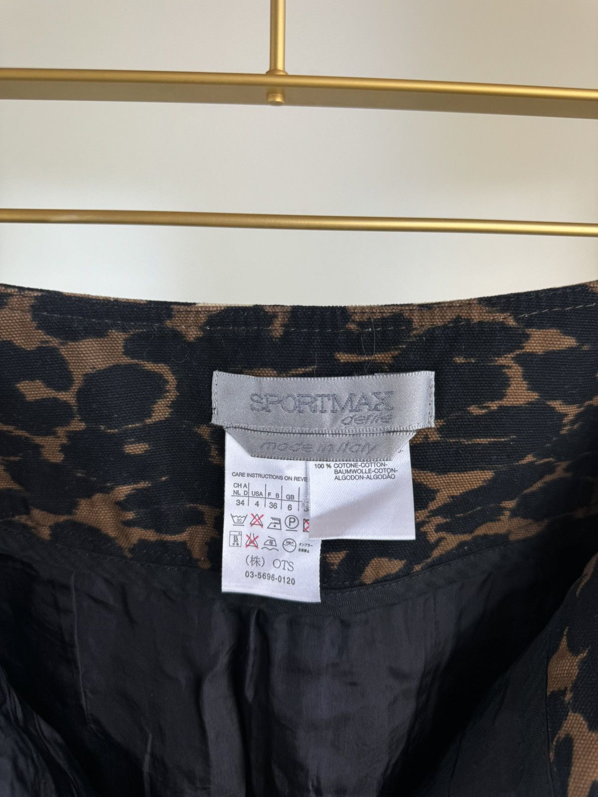 Sportmax Sportmax by Max Mara leopard print mini skirt cotton denim S Size 26" / US 2 / IT 38 - 16 Thumbnail