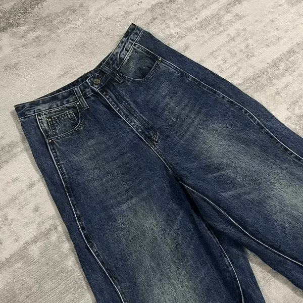 Japanese Brand Vintage Hip Hop Harajuku Cowboy Wavy Pants Jeans y2k 90’s Size US 32 / EU 48 - 2 Thumbnail