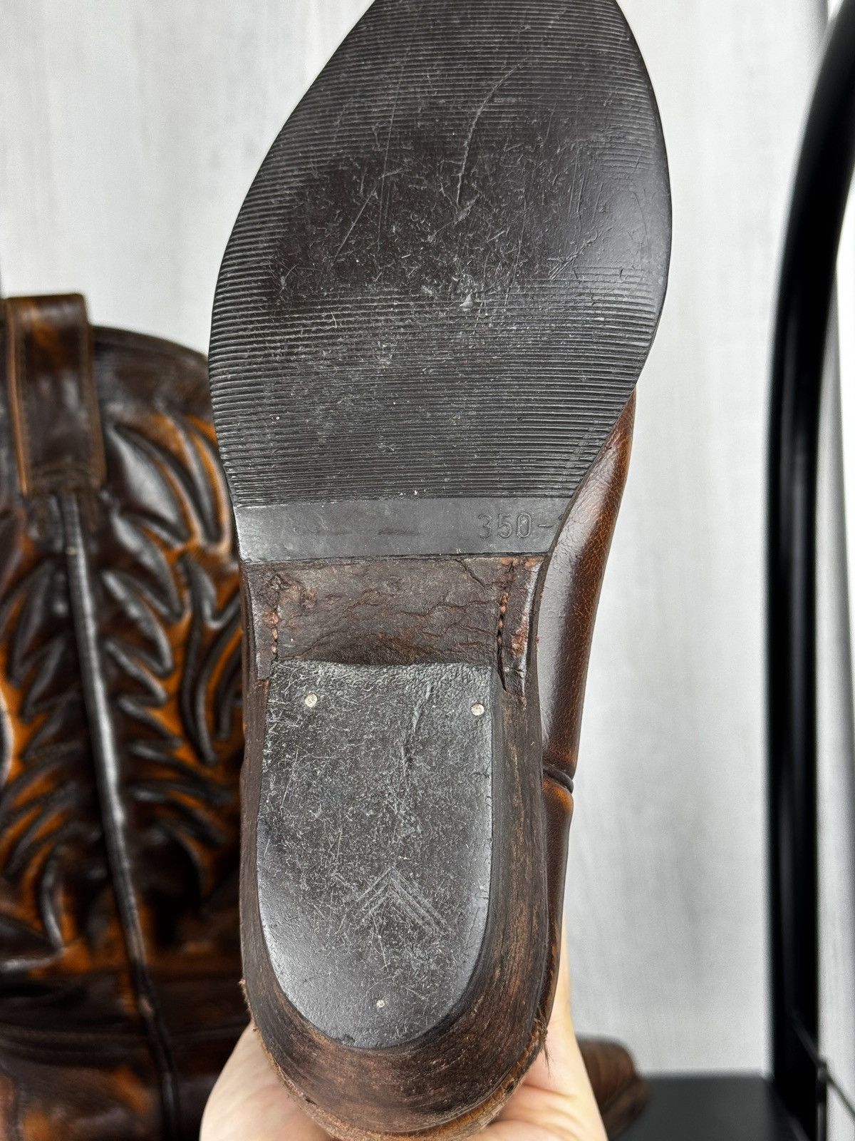 Cowboy Equipment Vintage Cowboy Western Leather Faded distressed boots sz 38 Size US 8 / IT 38 - 12 Thumbnail