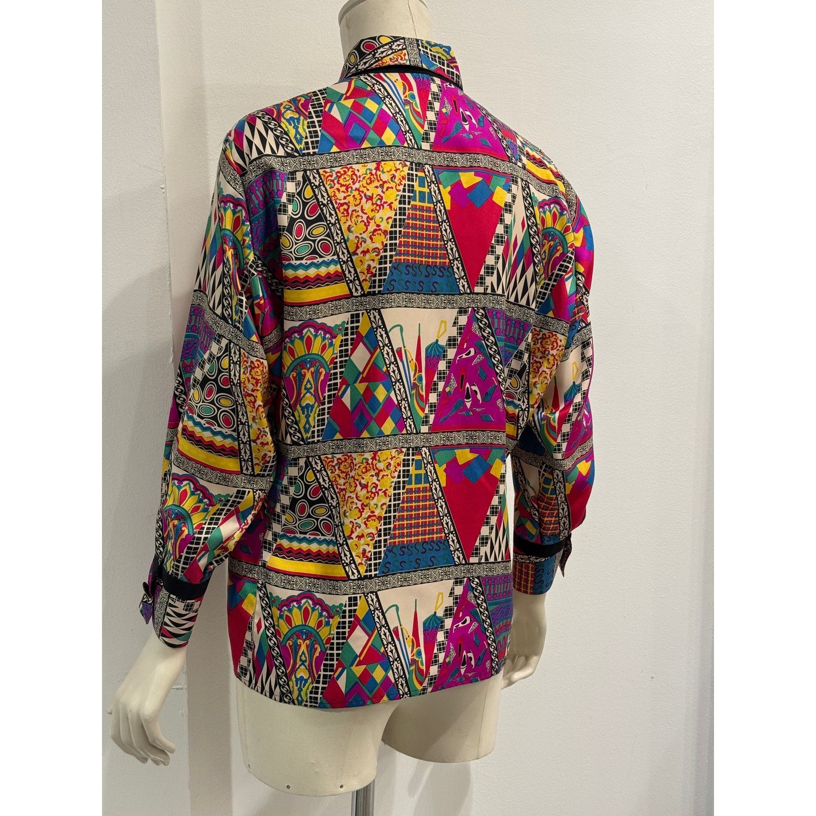 Versace 1991 Gianni Versace mixed print silk shirt Size M / US 6-8 / IT 42-44 - 3 Thumbnail