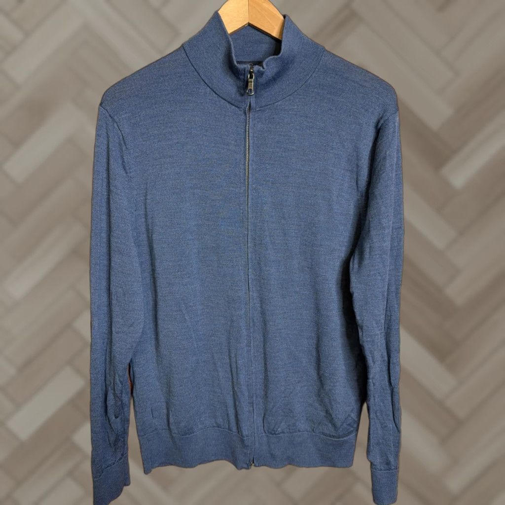 Brooks Brothers Brooks Brothers Sweater Mens L Blue Full Zip Merino Wool Knit Zip Pullover Casual Travel Workwear All Seasons Regular Size US L / EU 52-54 / 3 - 1 Thumbnail