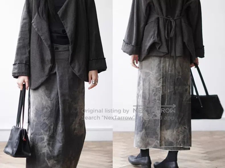 Atelier Suppan ATELIER SUPPAN Tie-dye denim skirt| Size 28" / US 6 / IT 42 - 1 Thumbnail