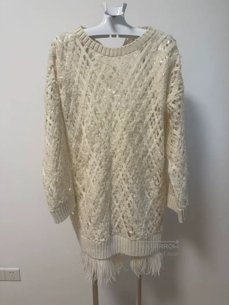 Brunello Cucinelli Brunello Cucinelli Heavy-duty embroidery bead crochet cash Size M / US 6-8 / IT 42-44 - 3 Thumbnail