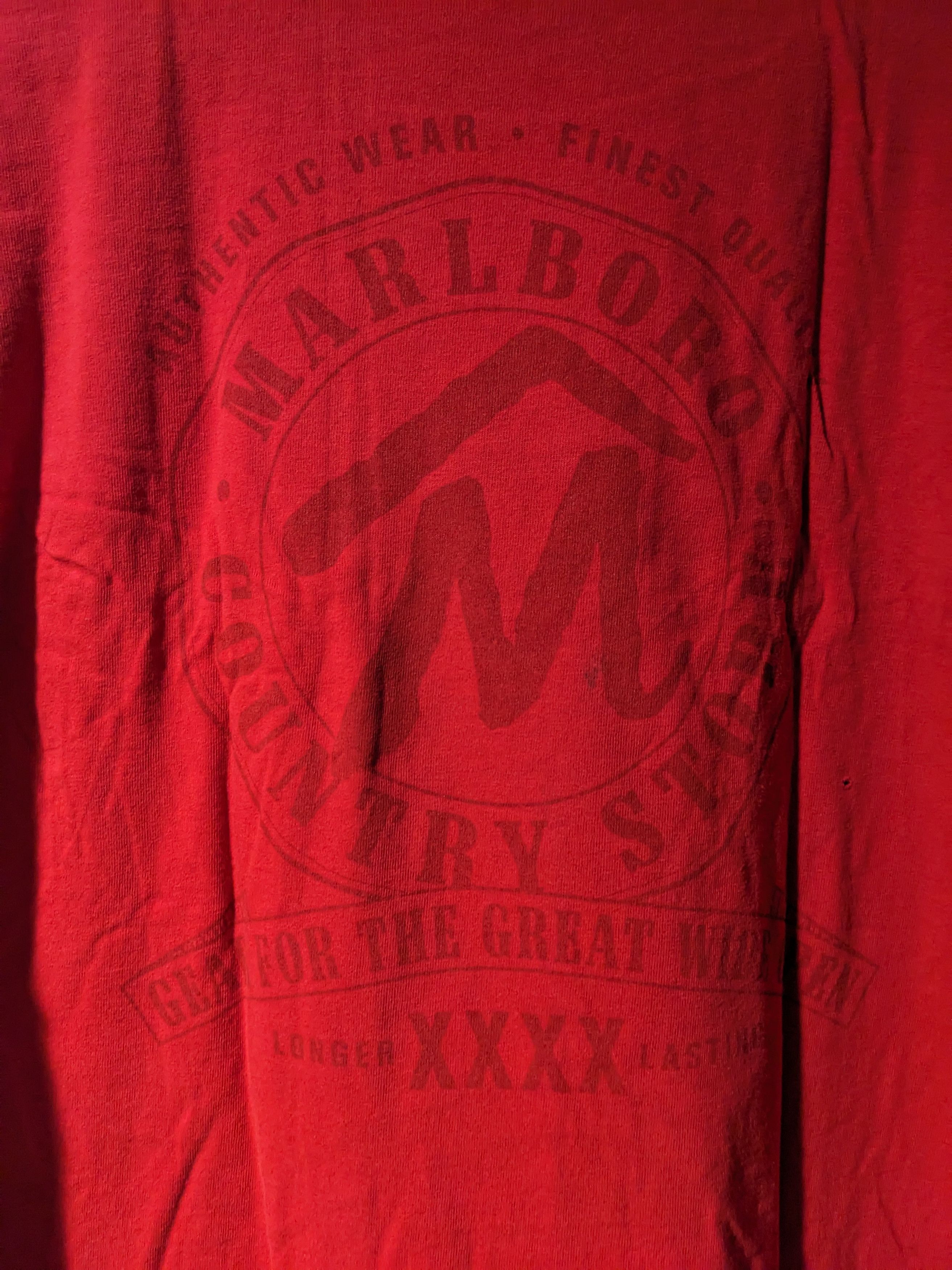 Marlboro × Vintage Vintage 90s Marlboro Cigarettes Logo Western X-Large T-Shirt Size US XL / EU 56 / 4 - 2 Thumbnail