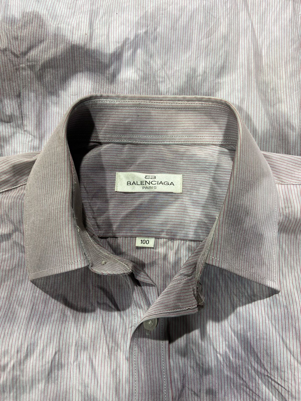 Balenciaga 💥Send offer💥 Vintage Balenciaga Striped Button Up gradient Size US M / EU 48-50 / 2 - 6 Thumbnail
