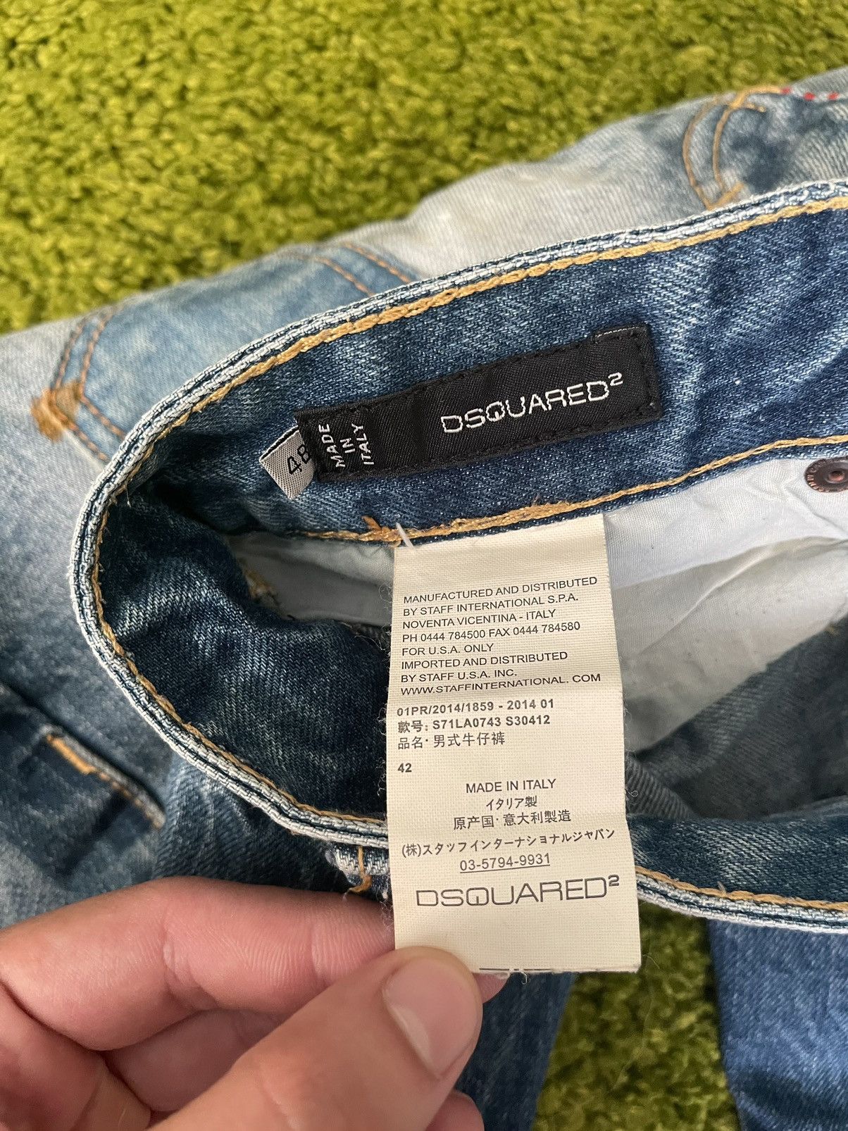 Designer × Dsquared2 Dsquared2 avant garde factry faded denim jeans Size US 32 / EU 48 - 13 Thumbnail