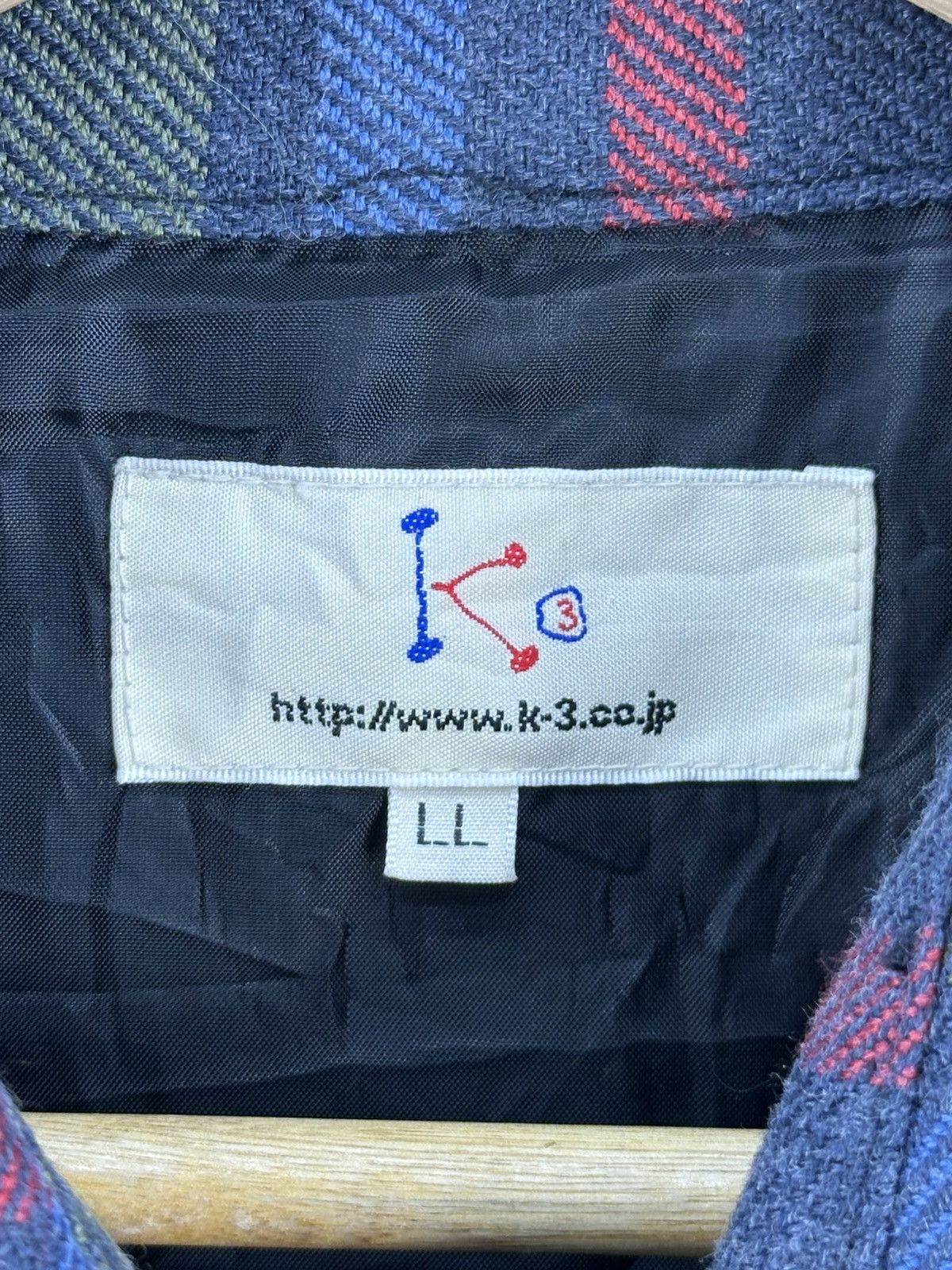 Japanese Brand K3 Plaid Check Snap Button Flannel Shirt Button Up Size US L / EU 52-54 / 3 - 10 Thumbnail