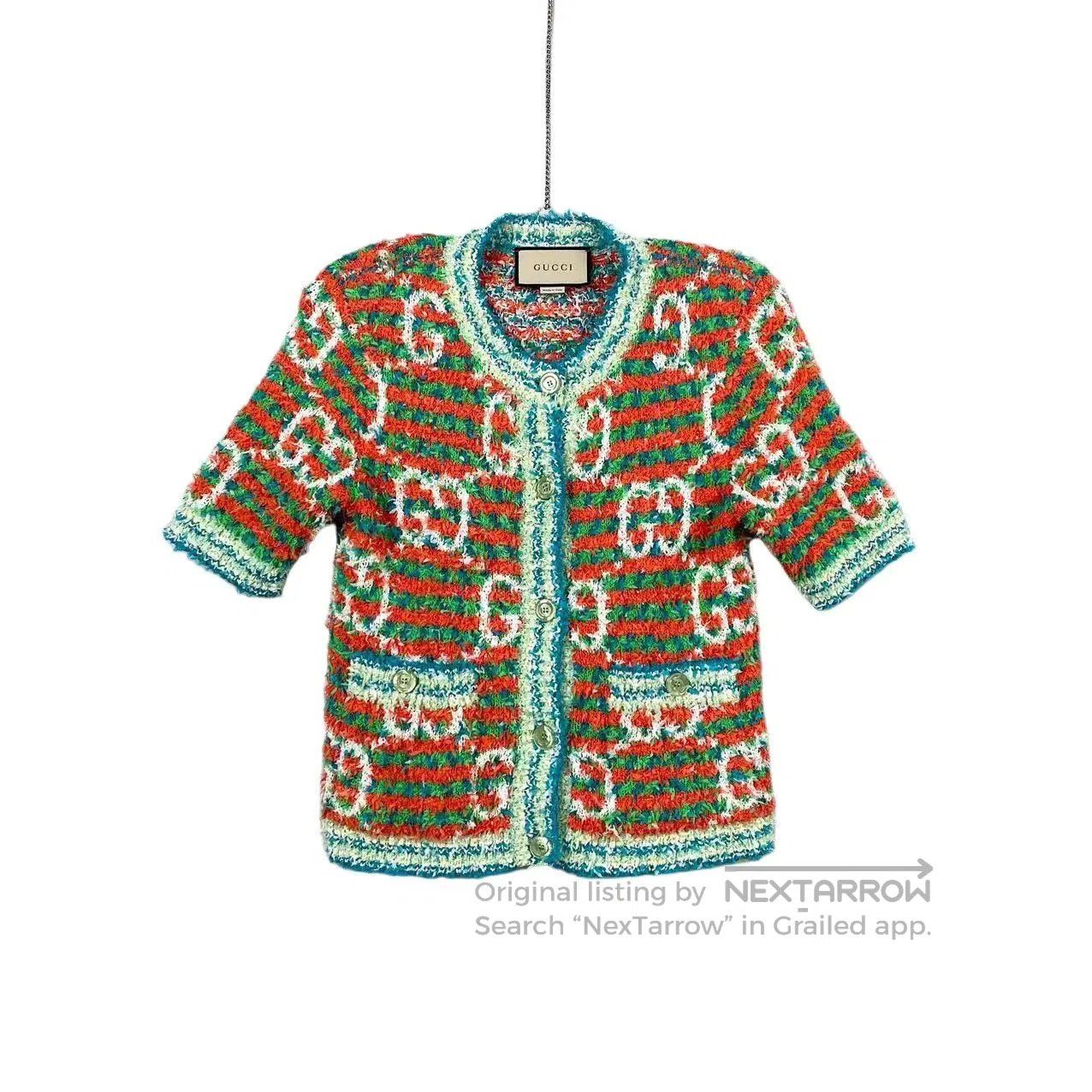 Gucci Guicci Full of printed small fragrant wind knitted cardiga Size XS / US 0-2 / IT 36-38 - 1 Thumbnail