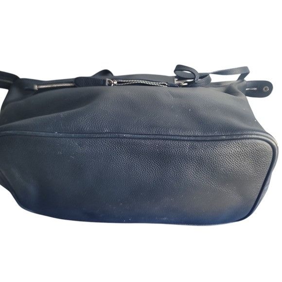 Other Elegant Navy Blue Leather Tote Bag by Royce New York Size ONE SIZE - 3 Thumbnail