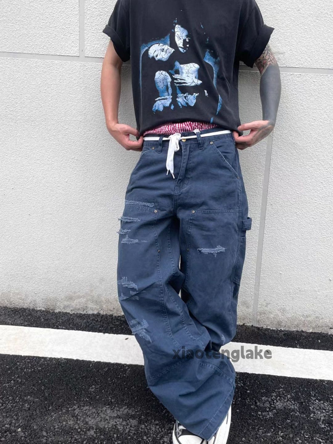 Designer Unisex outdoor sports workwear carpenter baggy pants Size US 26 / EU 42 - 7 Thumbnail