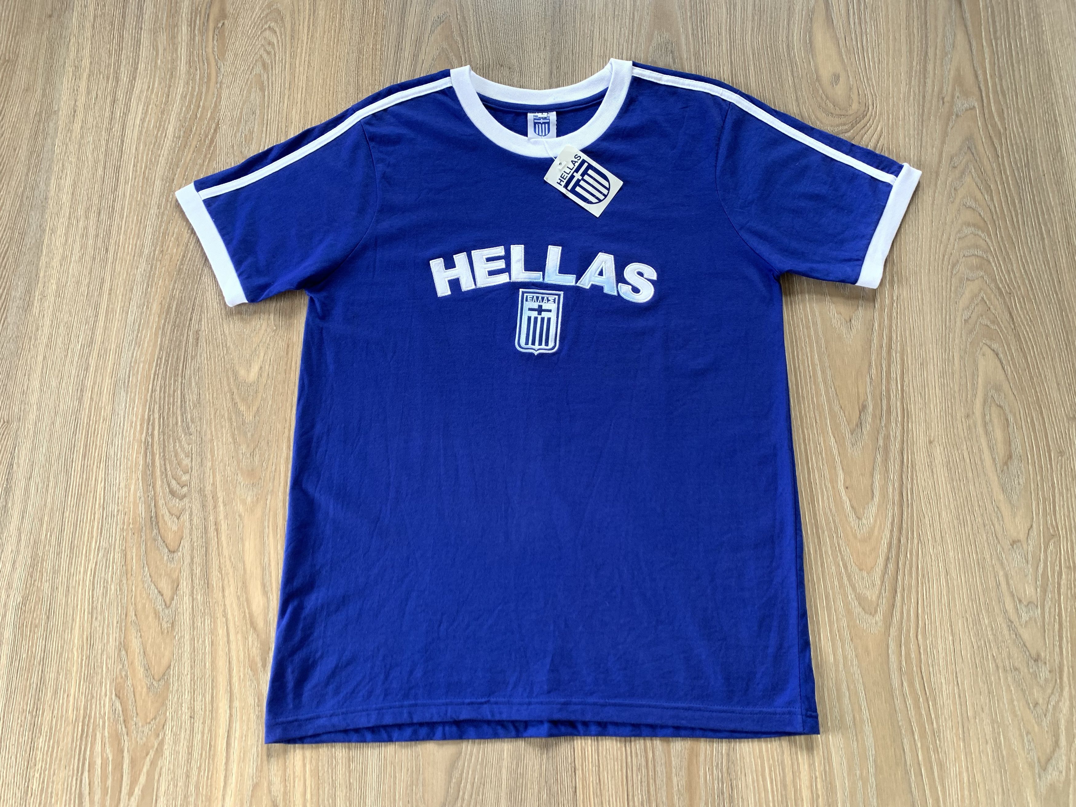 Vintage Rare Hellas Greece Spellout Cotton T Shirt Size US L / EU 52-54 / 3 - 2 Thumbnail