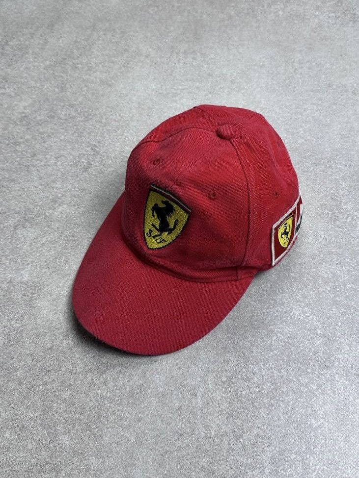 Vintage Vintage 90s Ferarri Leo F-1 Racing Cap Y2K Os Size ONE SIZE - 1 Thumbnail
