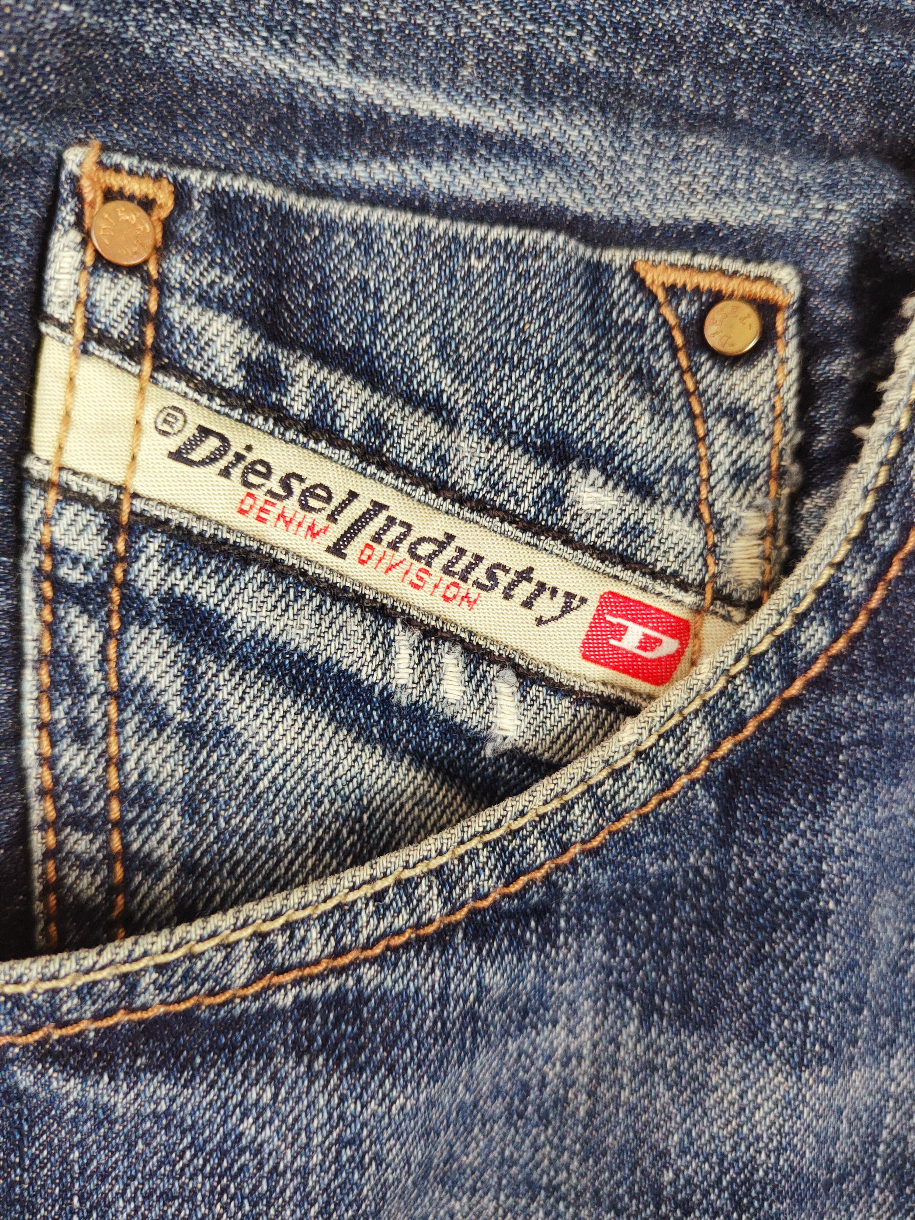 Diesel Diesel Dark Blue Distressed Ripped Jeans #S2703 Size US 30 / EU 46 - 3 Thumbnail