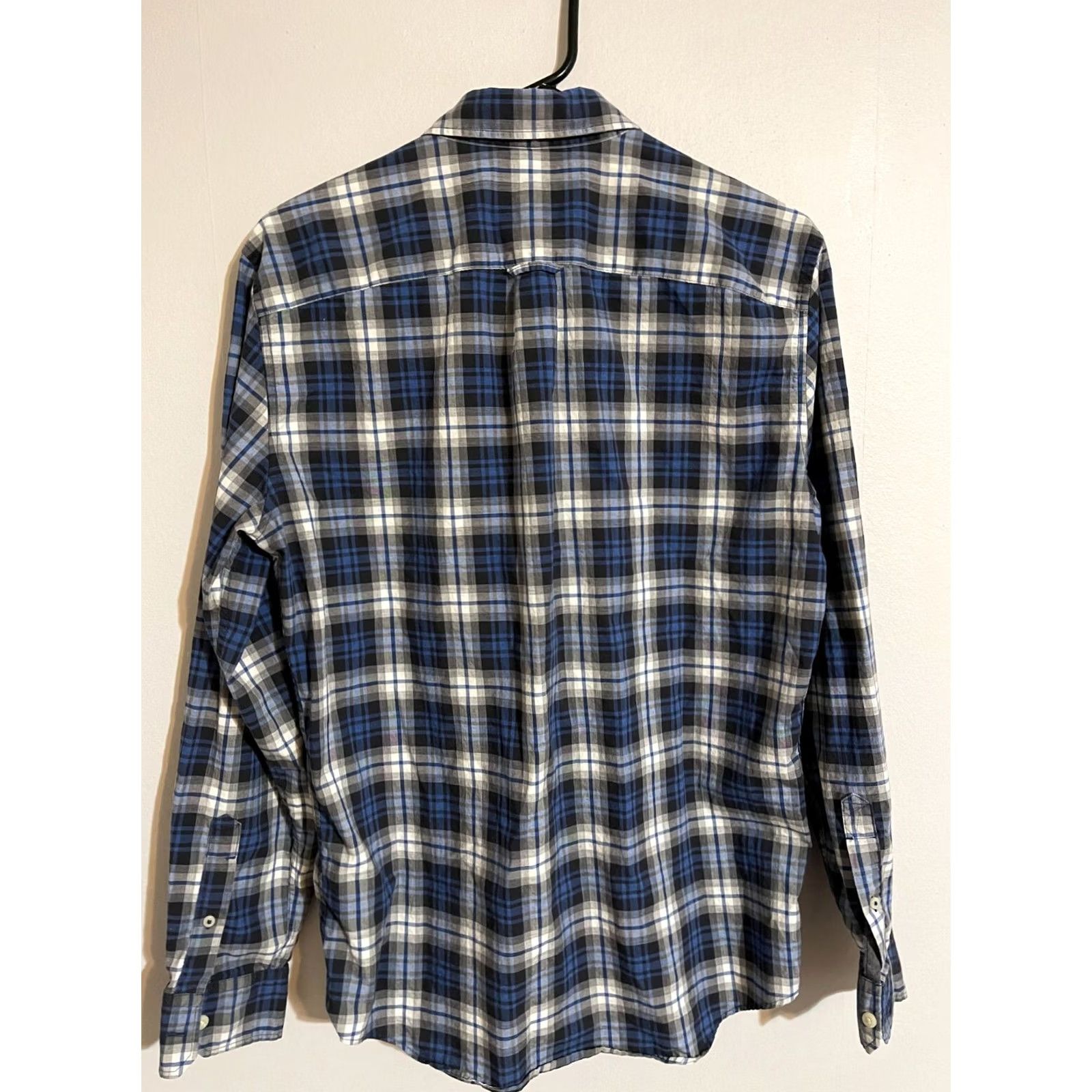 American Eagle Outfitters American Eagle Seriously Soft Shirt Classic Fit Blue Plaid Button Up Mens M Size US M / EU 48-50 / 2 - 3 Thumbnail