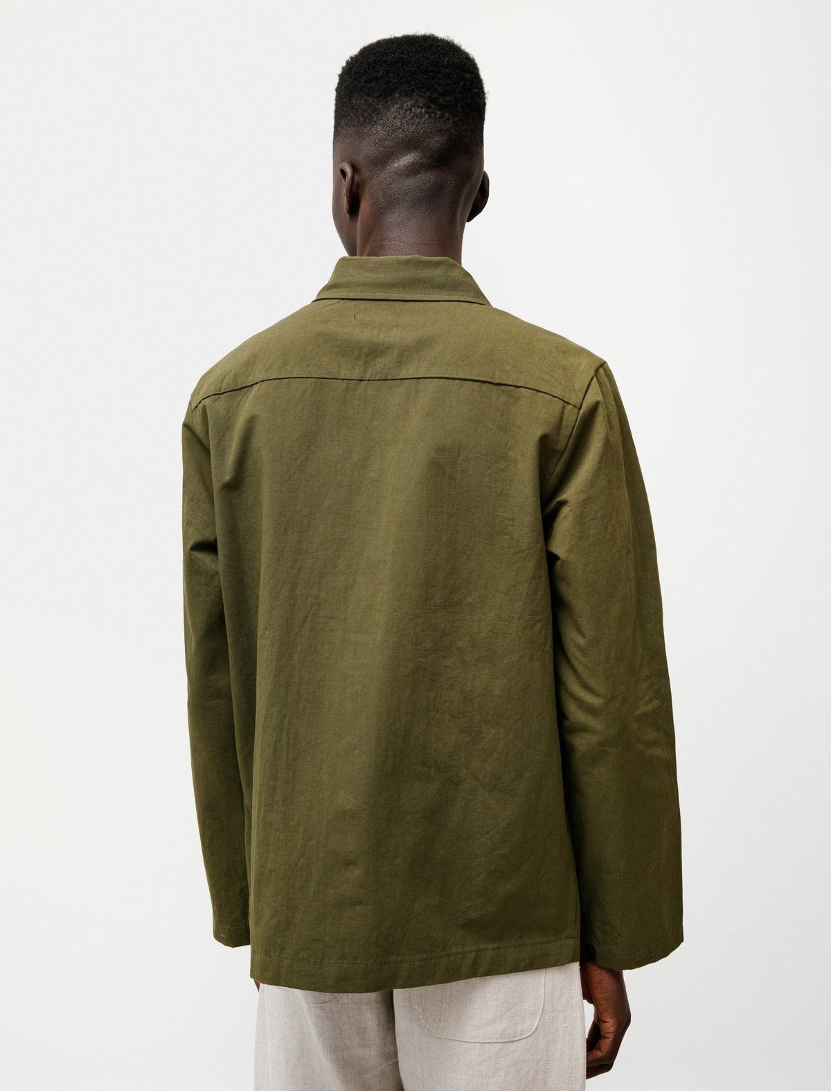 Evan Kinori Evan Kinori Field Shirt Cotton/Hemp Typewriter Cloth Olive Size US S / EU 44-46 / 1 - 4 Thumbnail