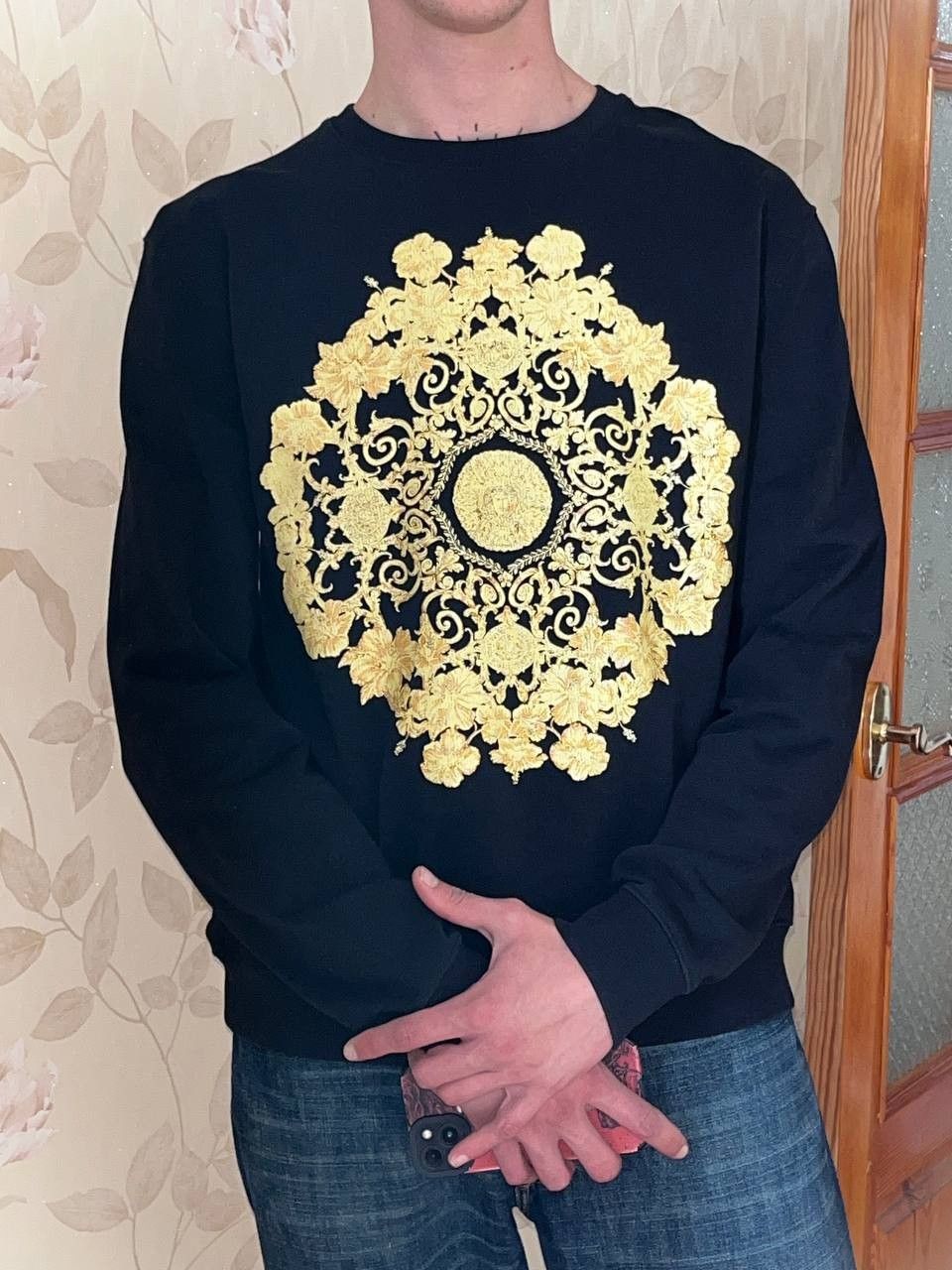 Versace Versace Graphic Barocco Style Print Crew Neck Sweatshirt L Size US L / EU 52-54 / 3 - 2 Thumbnail