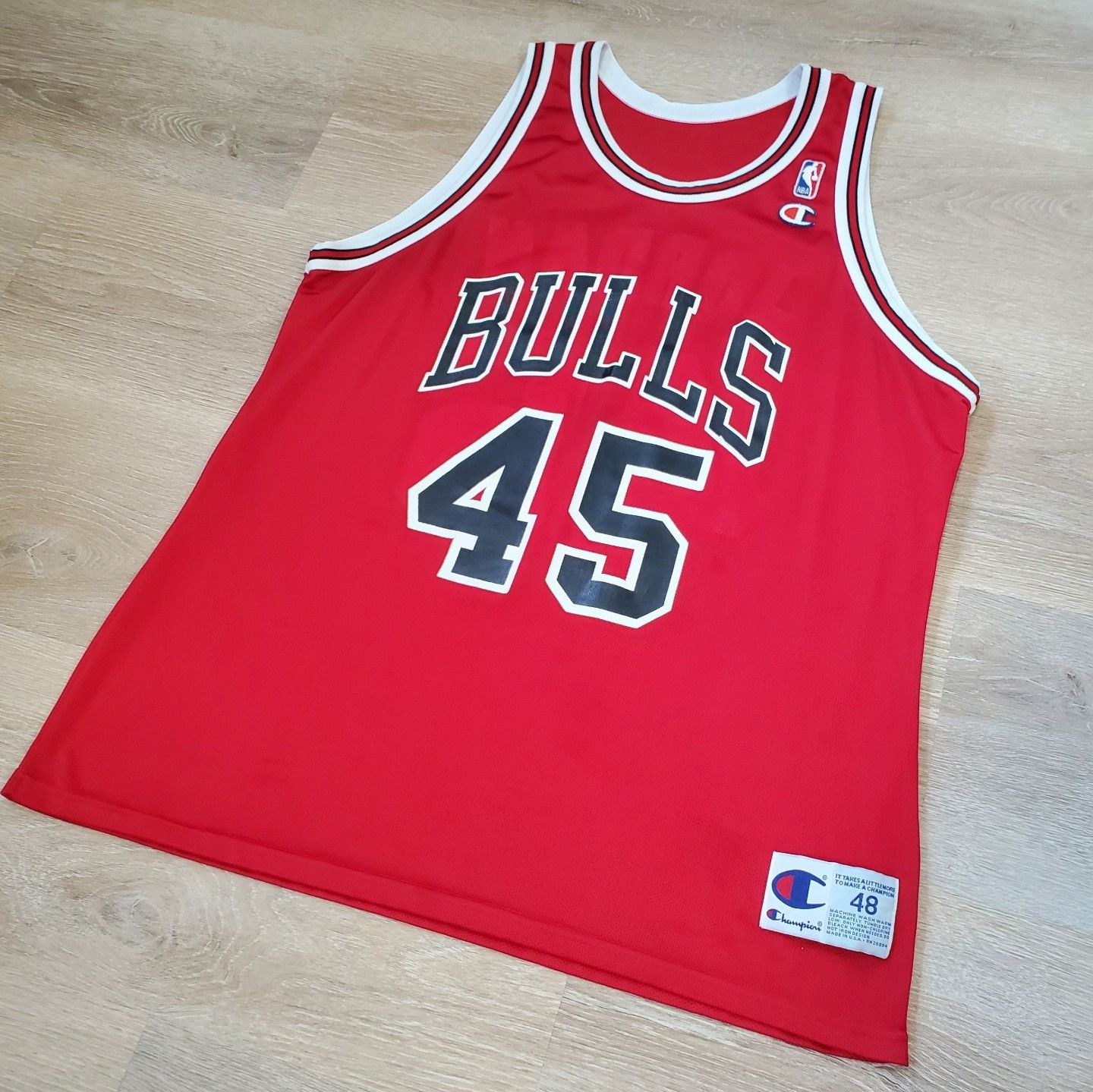 Champion Vintage 1995 Champion Jordan Chicago Bulls #45 NBA Jersey Size US XL / EU 56 / 4 - 5 Thumbnail