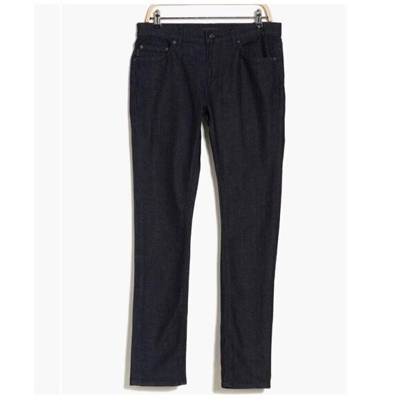 John Varvatos John Varvatos Mens Dark Indigo Wash Mid Rise Skinny Straight Size US 32 / EU 48 - 8 Thumbnail