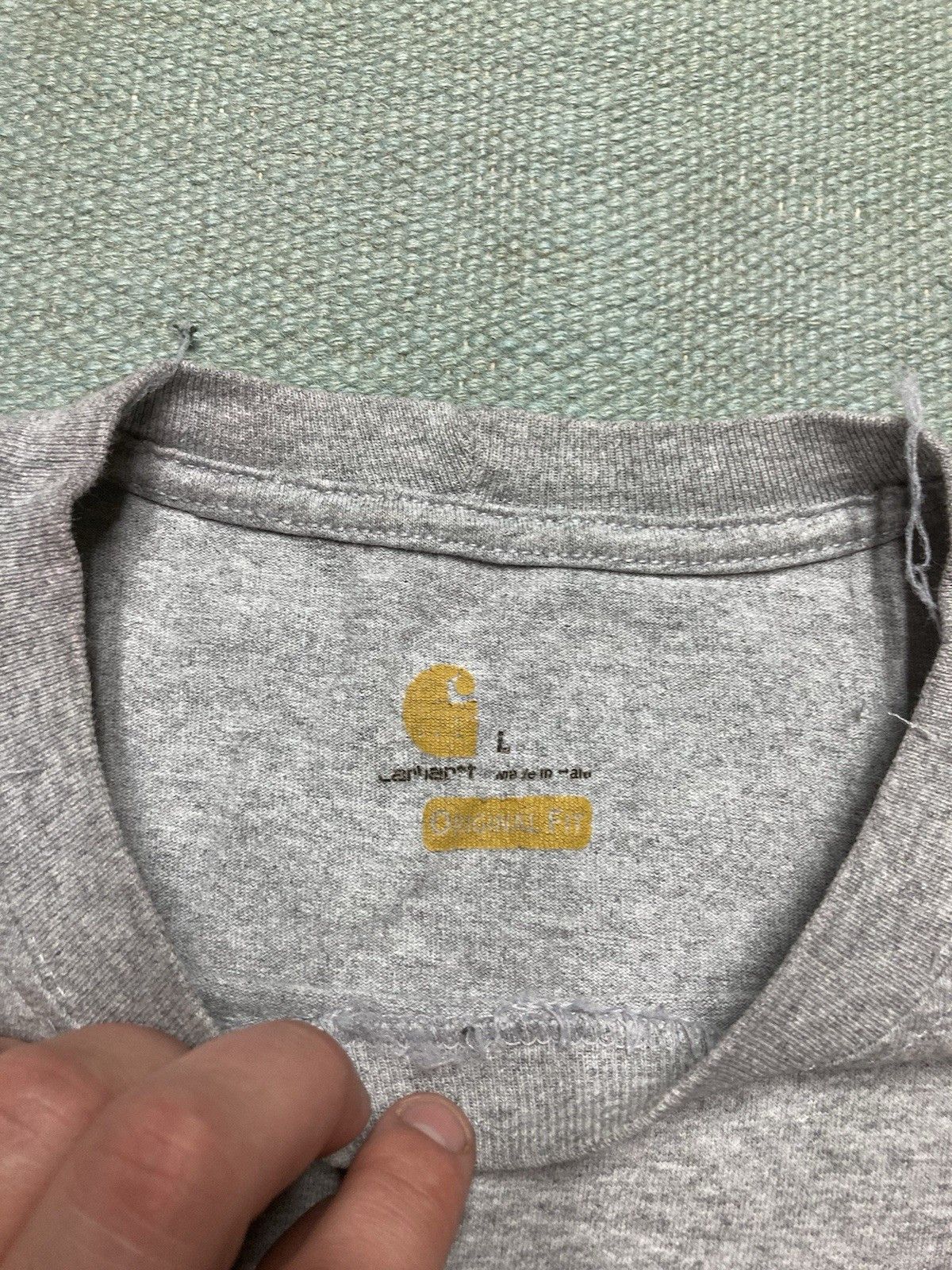 Carhartt × Vintage Carhartt t shirt logo spell out workwear cotton men’s large Size US L / EU 52-54 / 3 - 3 Thumbnail