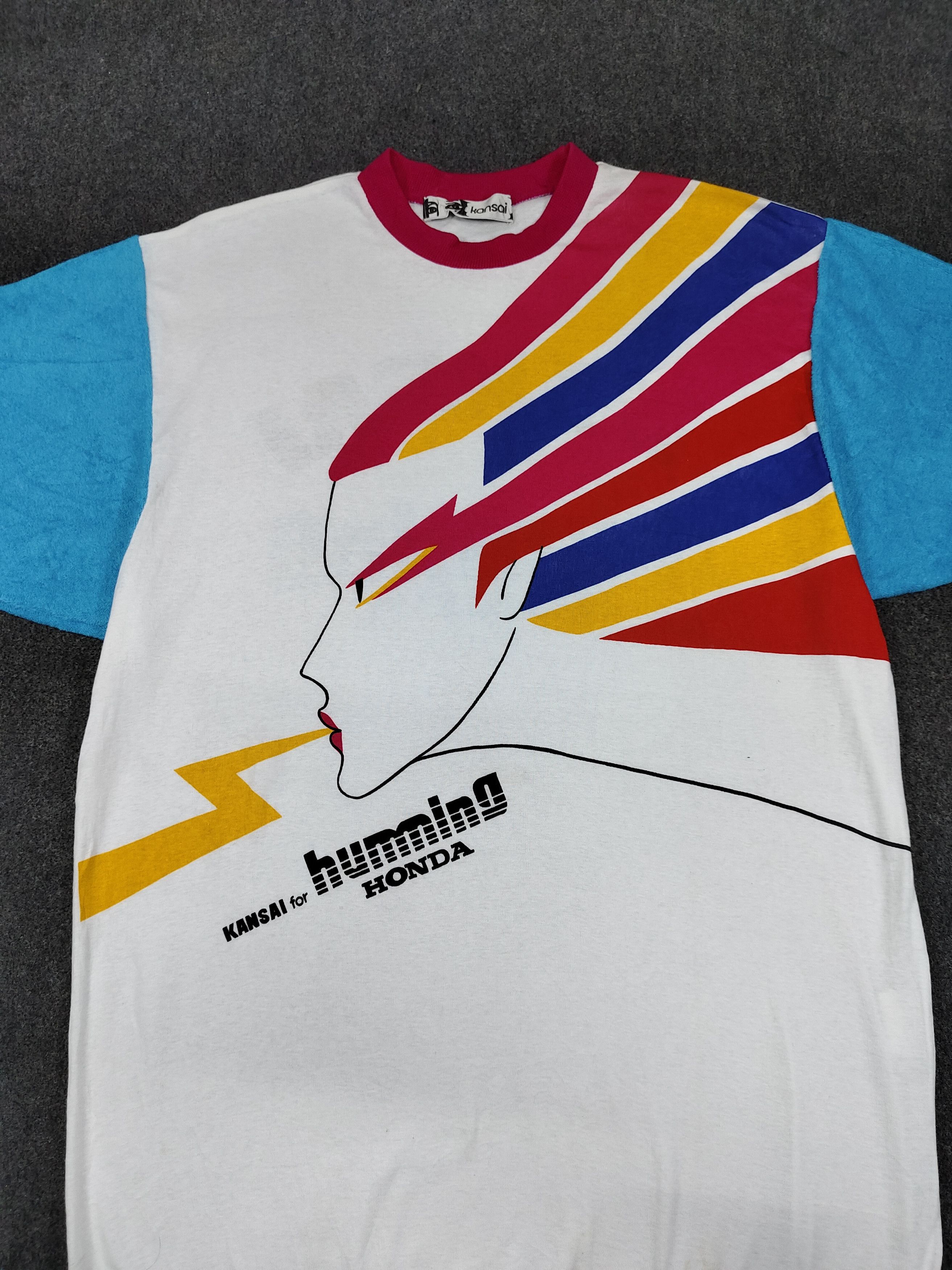 Kansai Yamamoto ARCHIVE🔥80s Kansai "Humming Honda" David Bowie Inspired Tee Size US M / EU 48-50 / 2 - 2 Thumbnail